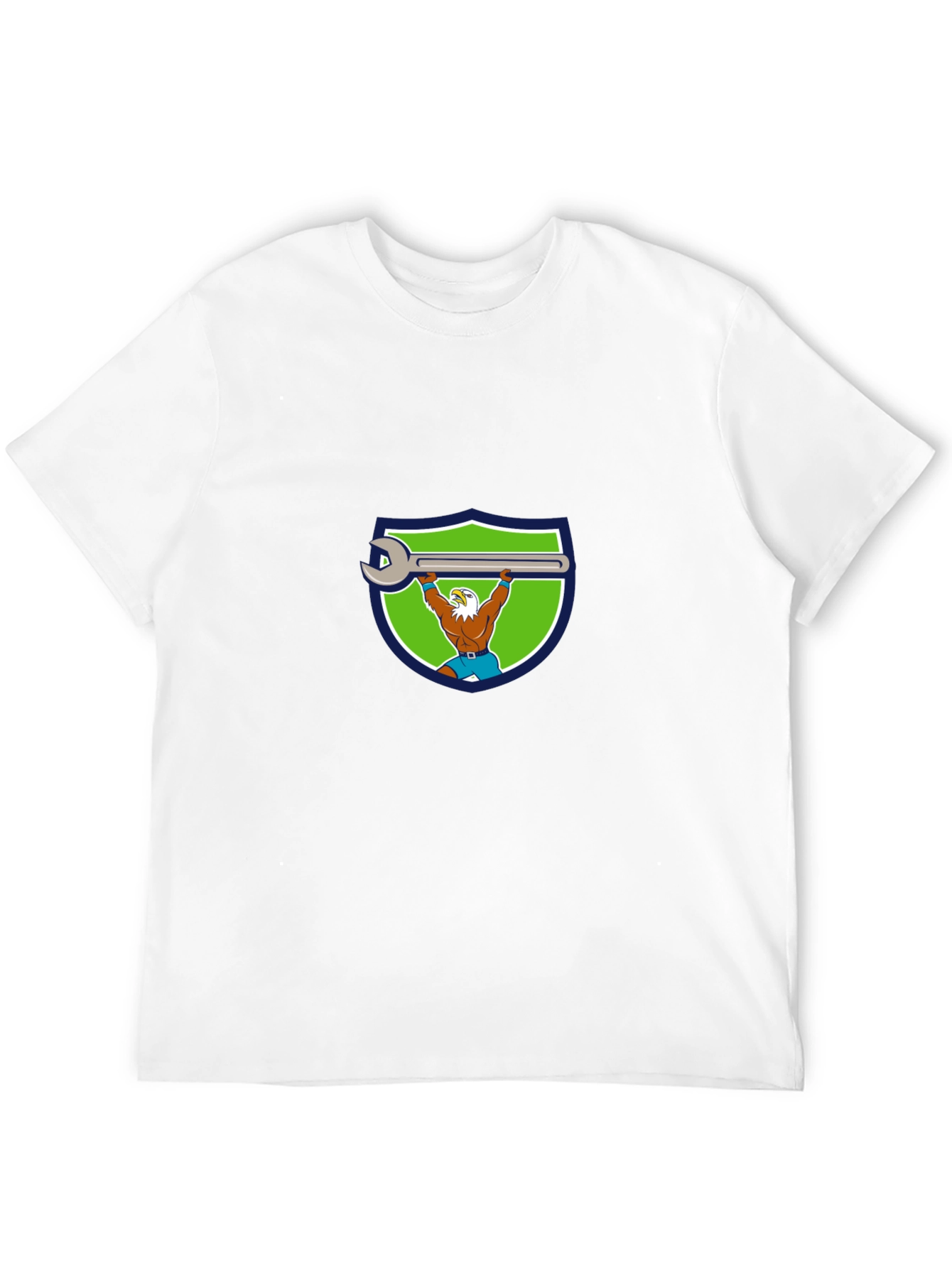 Mechanic Eagle T-Shirt - Power Lifting Wrench Design