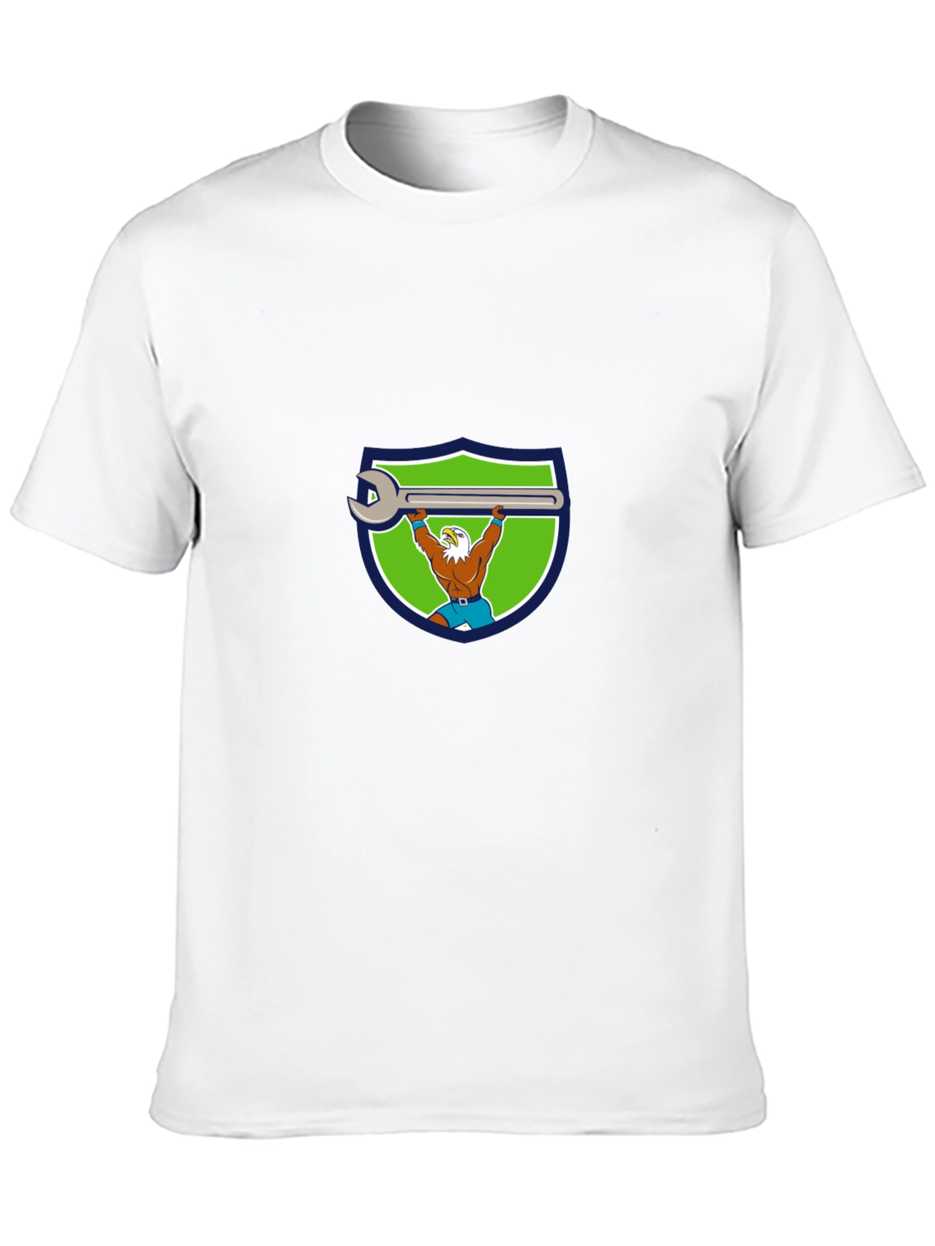 Mechanic Eagle T-Shirt - Power Lifting Wrench Design
