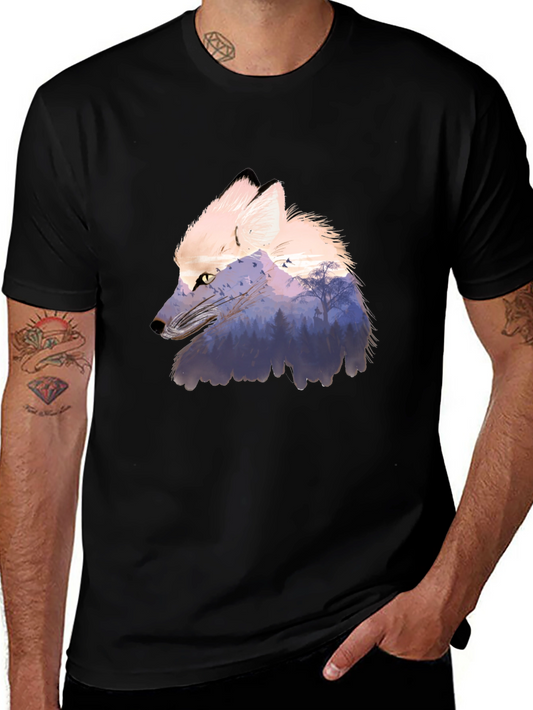 Fox & Forest Graphic Tee - Mens Black T-Shirt