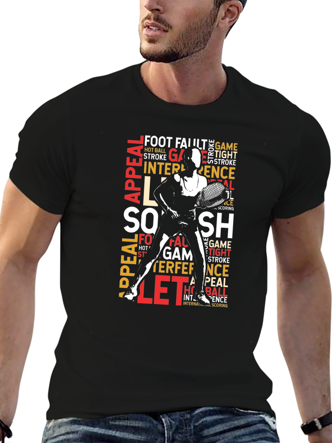 Tennis Word Art Graphic T-Shirt