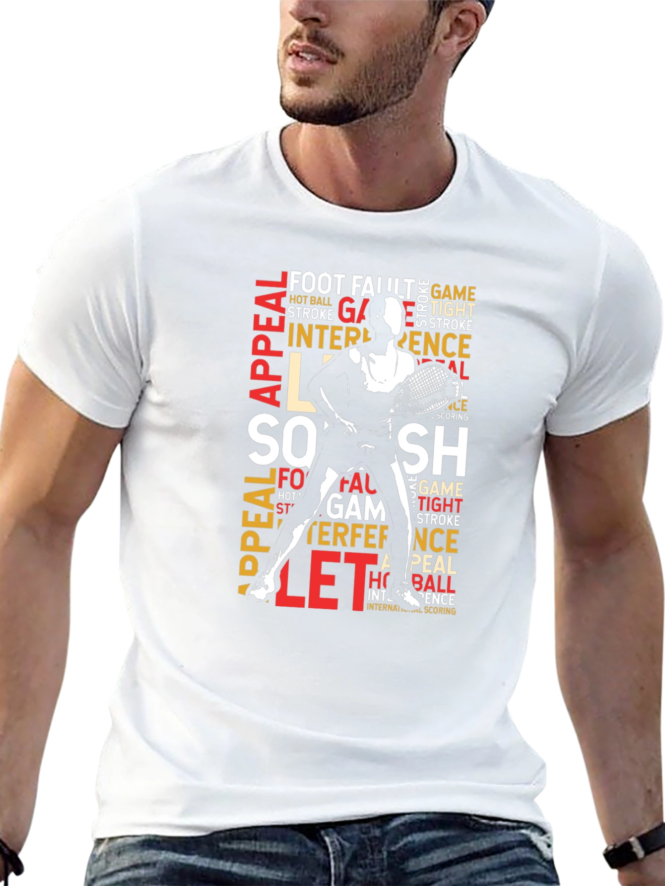 Tennis Word Art Graphic T-Shirt