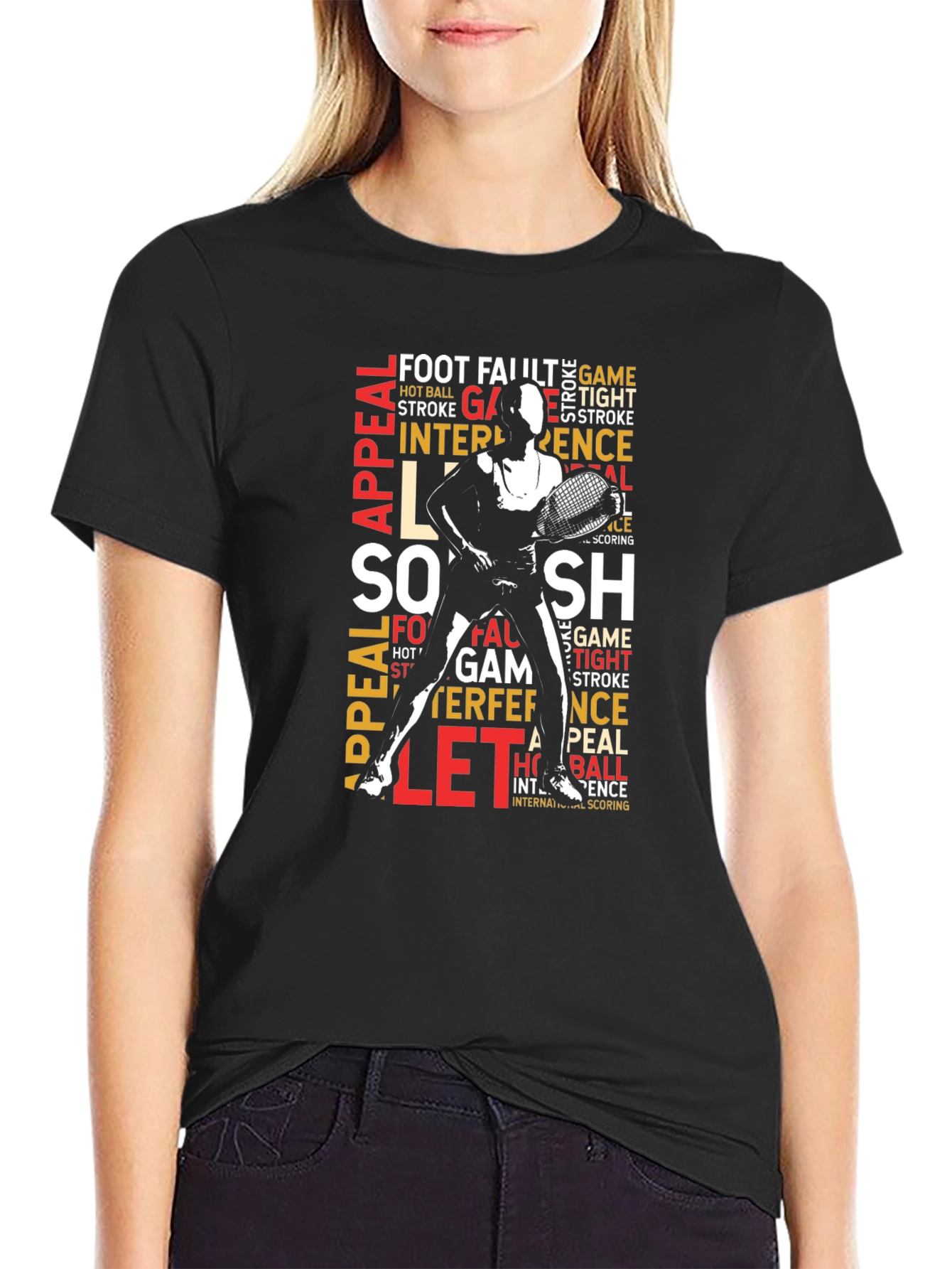 Tennis Word Art Graphic T-Shirt