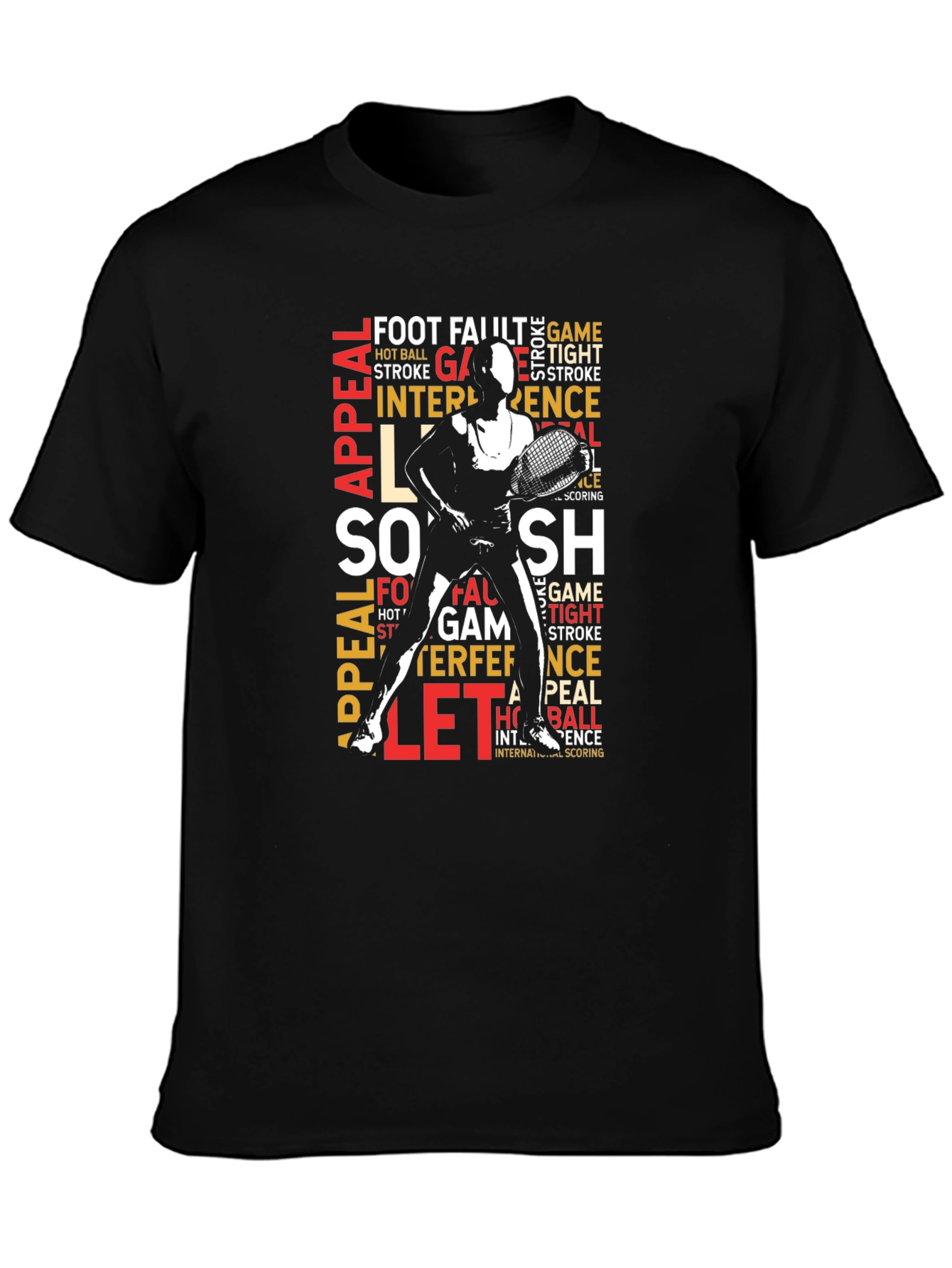 Tennis Word Art Graphic T-Shirt