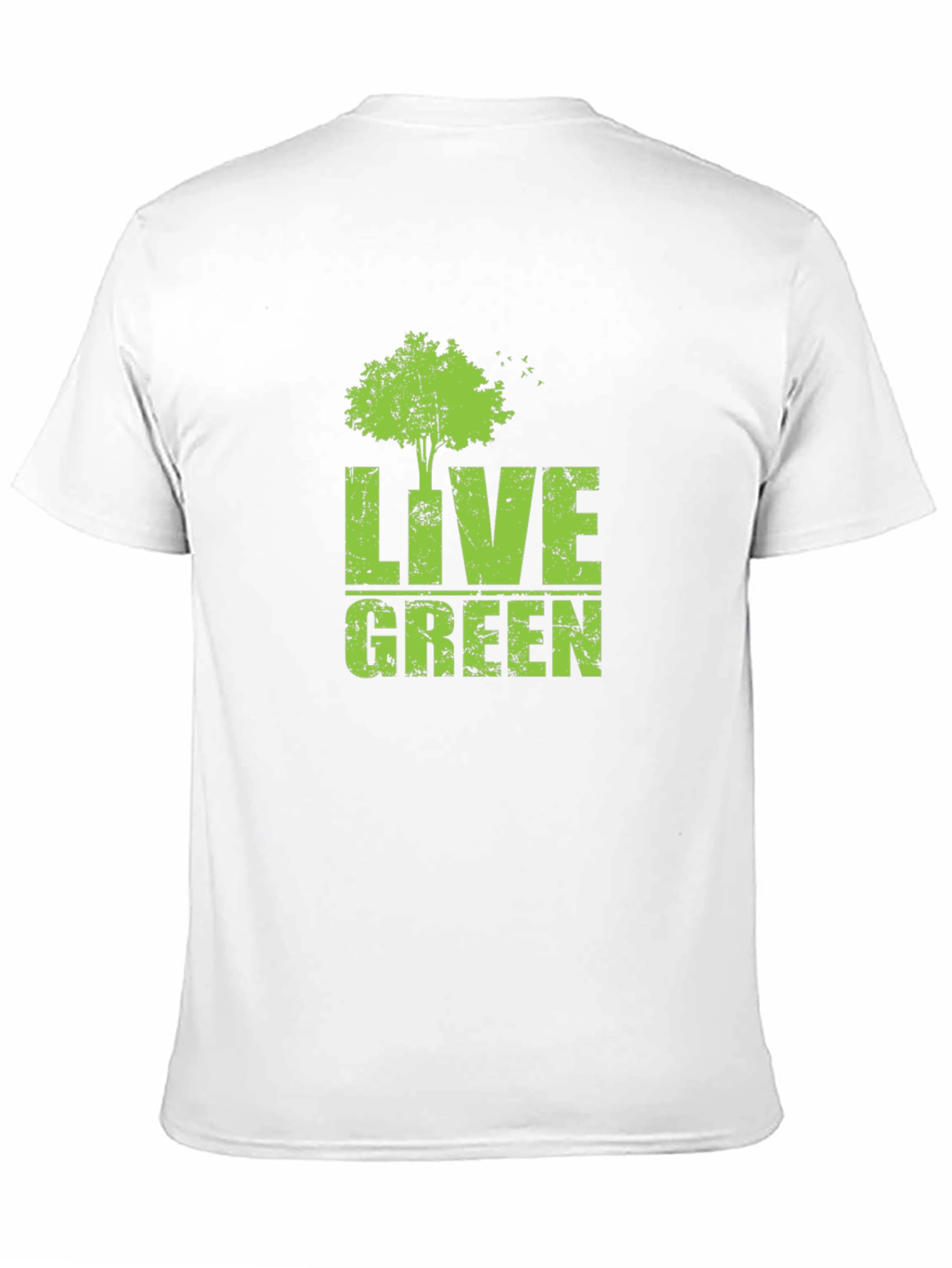 Live Green Tree Graphic Black T-Shirt
