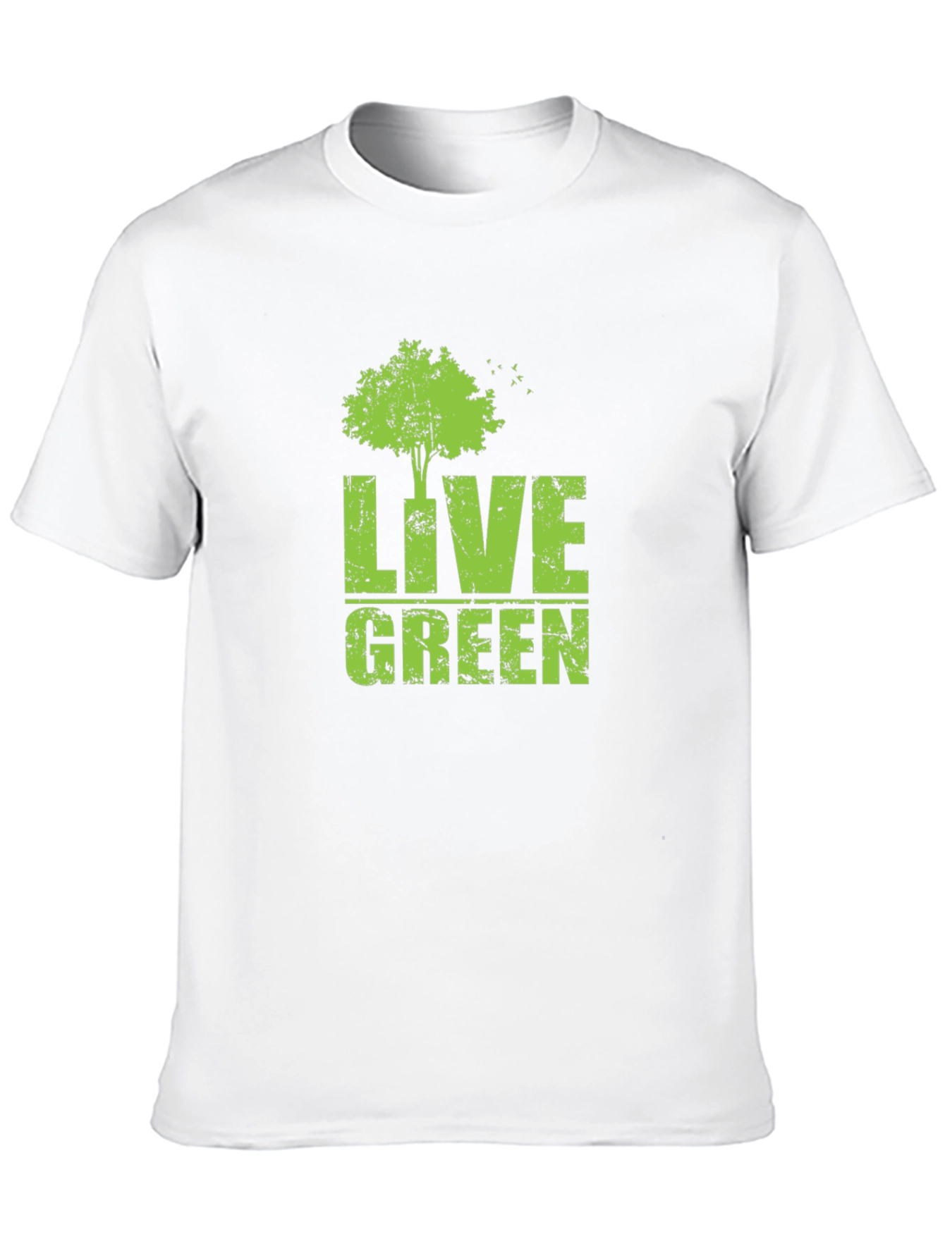 Live Green Tree Graphic Black T-Shirt