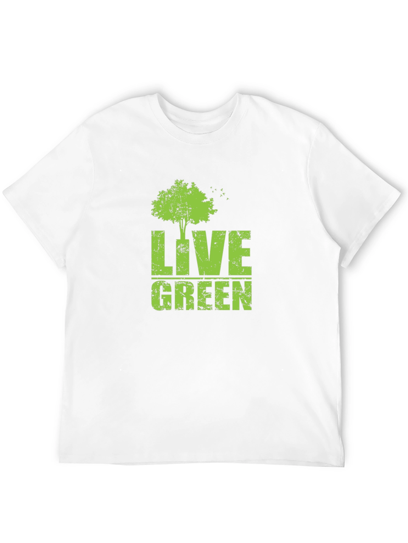 Live Green Tree Graphic Black T-Shirt