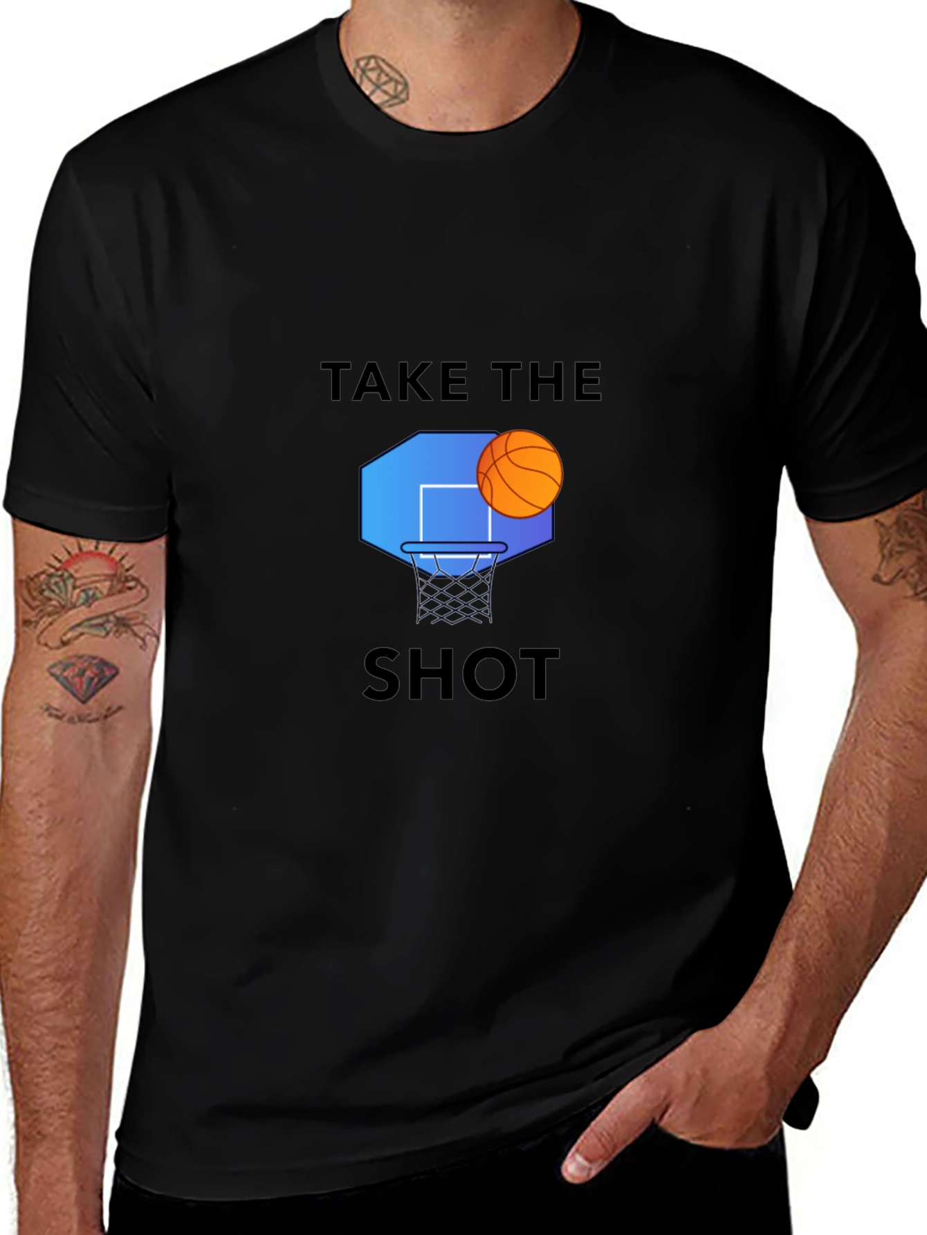Take the Shot Black Graphic Tee
