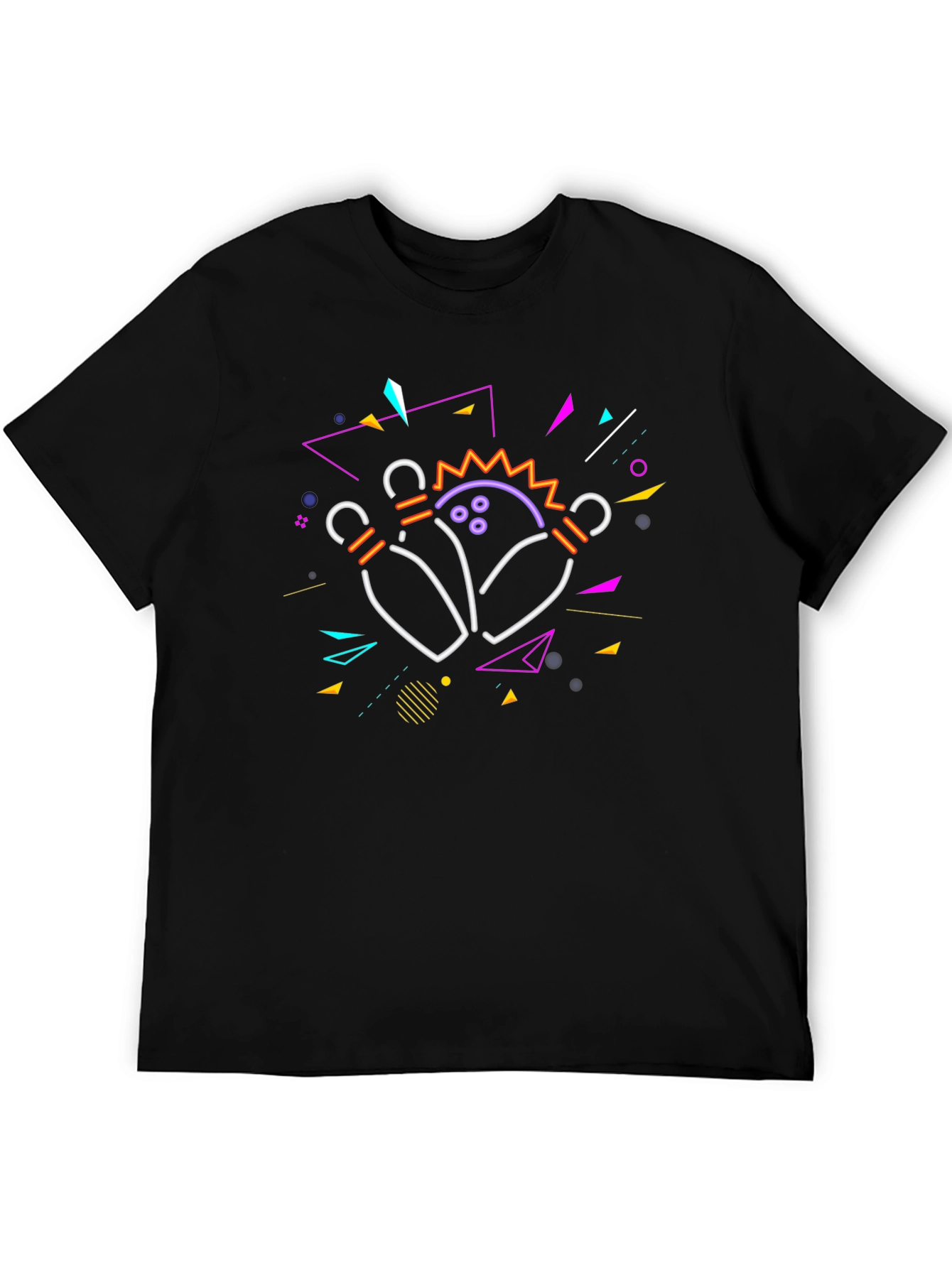 Retro Bowling Strike T-Shirt - Black