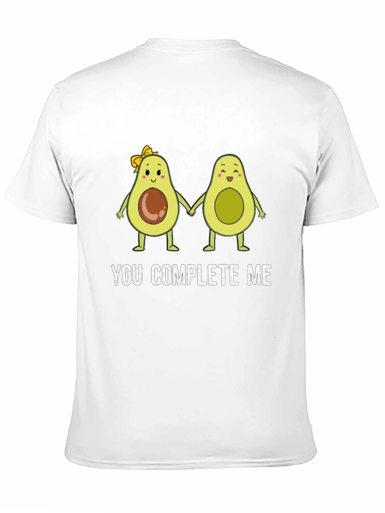 You Complete Me Avocado Couple Black T-Shirt