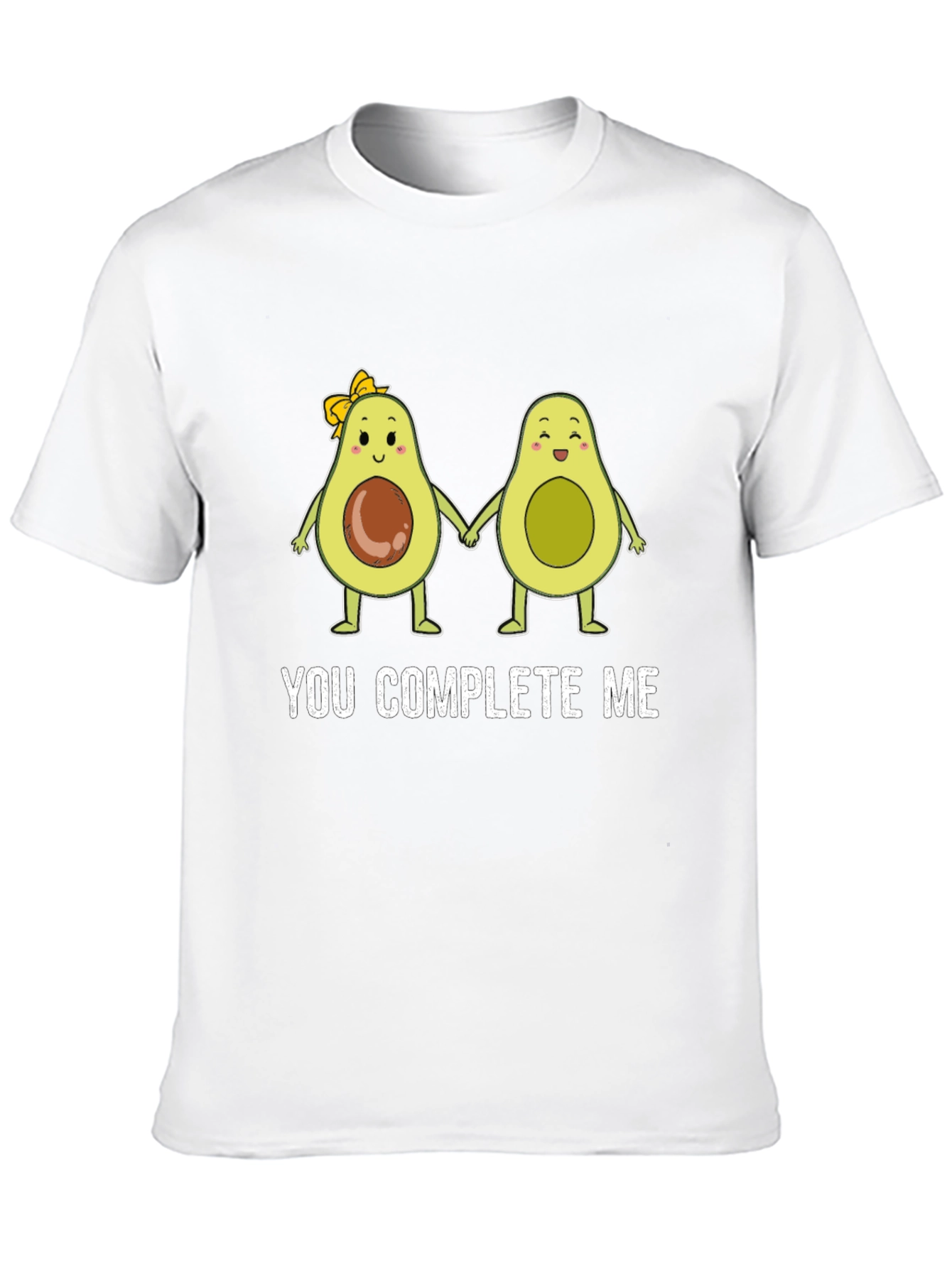 You Complete Me Avocado Couple Black T-Shirt