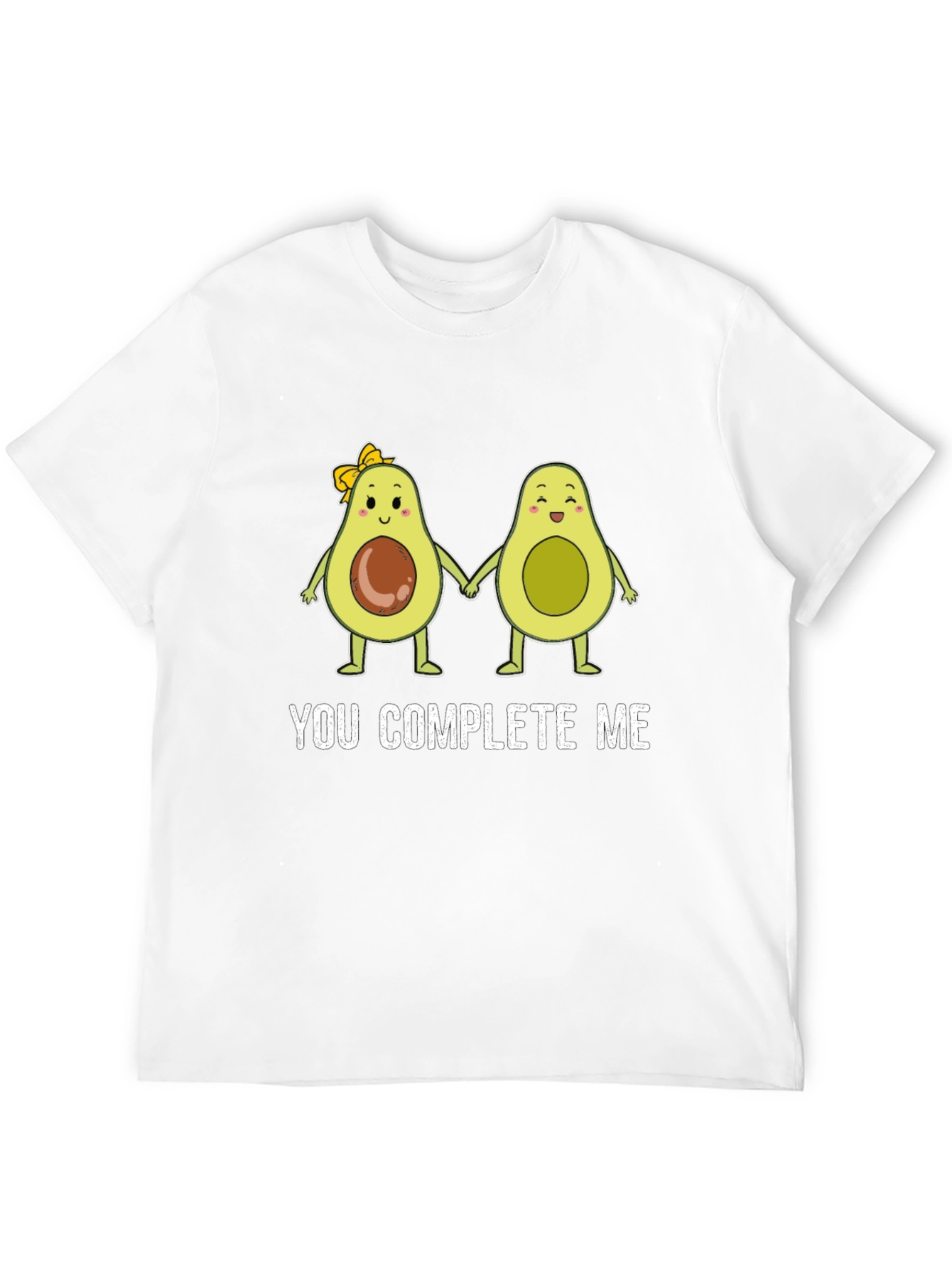 You Complete Me Avocado Couple Black T-Shirt