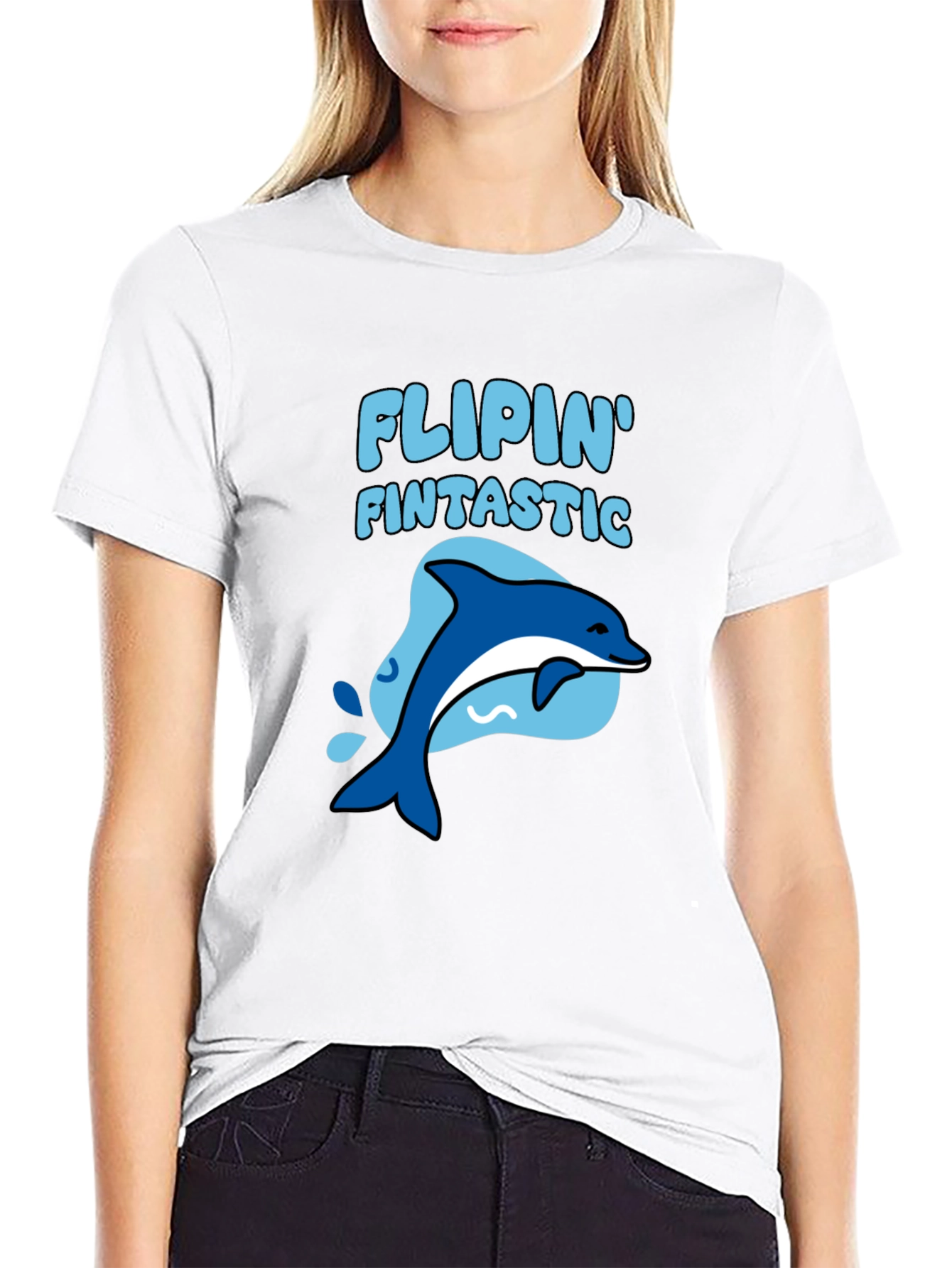 Flippin Fintastic Dolphin Graphic Tee