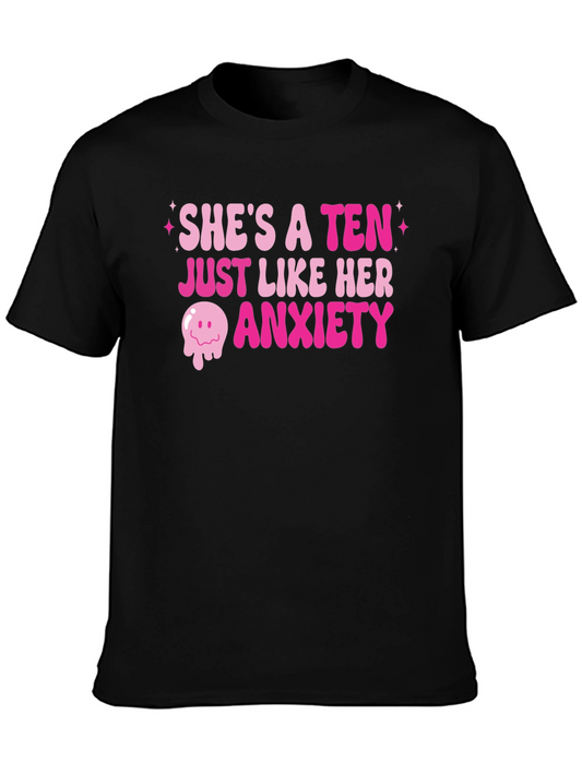 Shes a Ten Anxiety Graphic T-Shirt