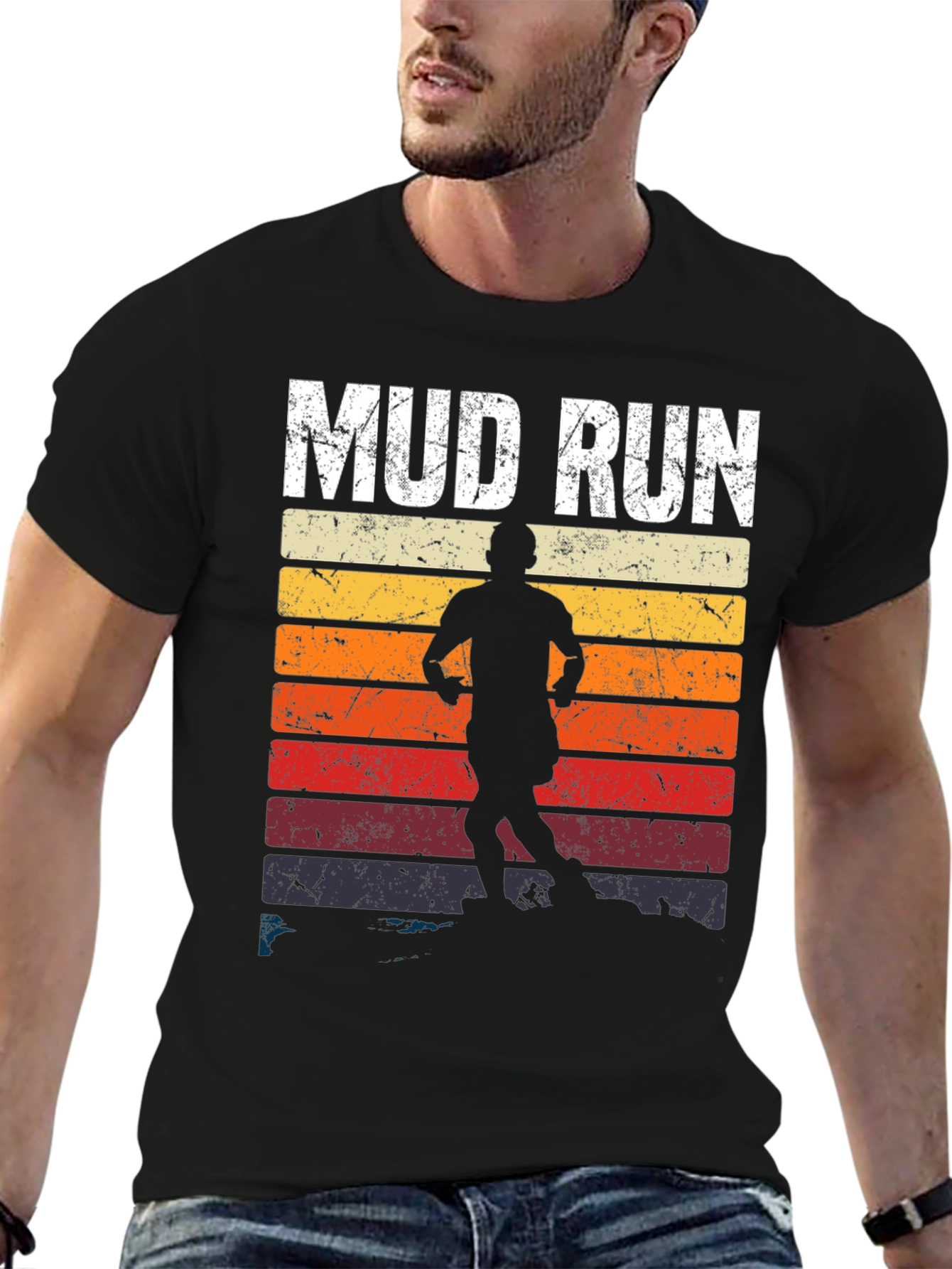 Mud Run Retro Graphic T-Shirt - Mens