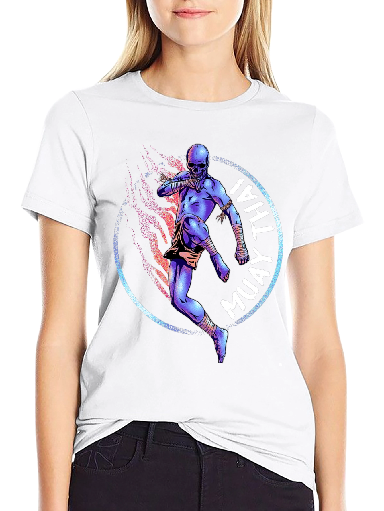 Muay Thai Skull Kick T-Shirt - Graphic Tee
