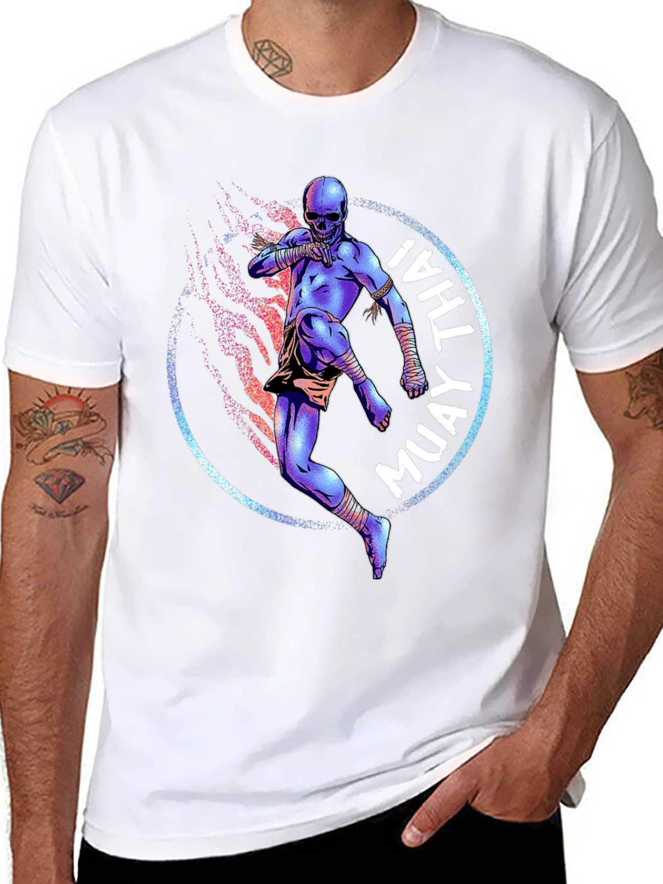 Muay Thai Skull Kick T-Shirt - Graphic Tee