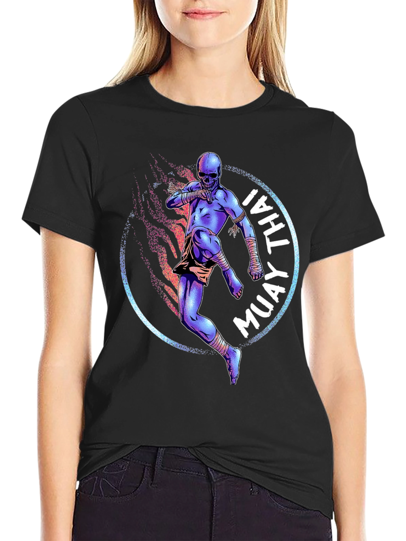 Muay Thai Skull Kick T-Shirt - Graphic Tee