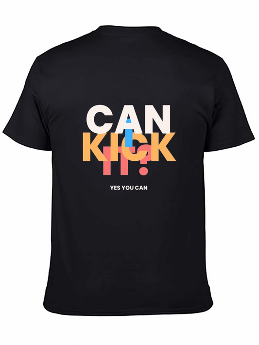 Can I Kick It? Graphic Tee - Black Cotton T-Shirt