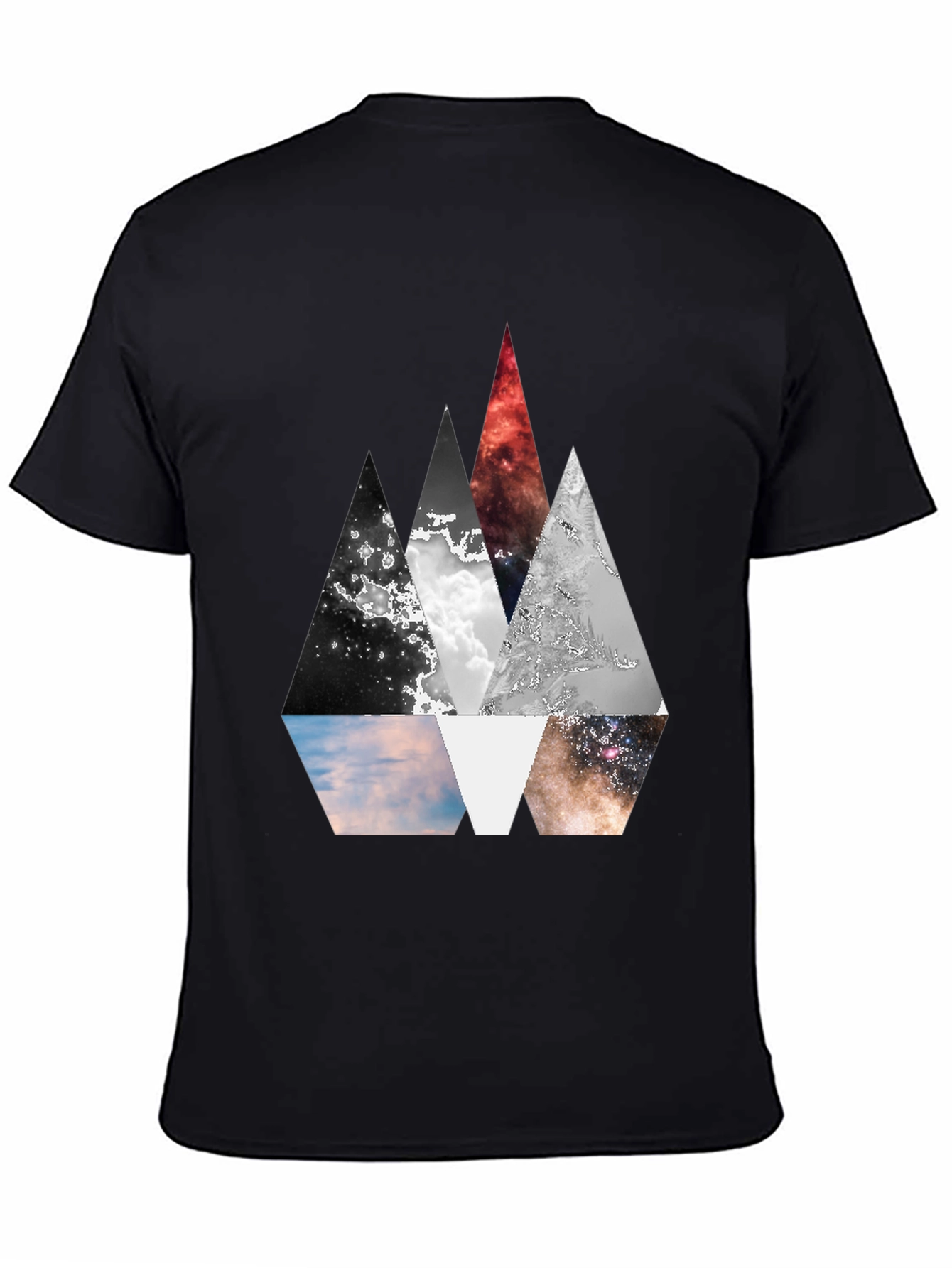 Geometric Mountainscape Graphic Tee - Modern Design