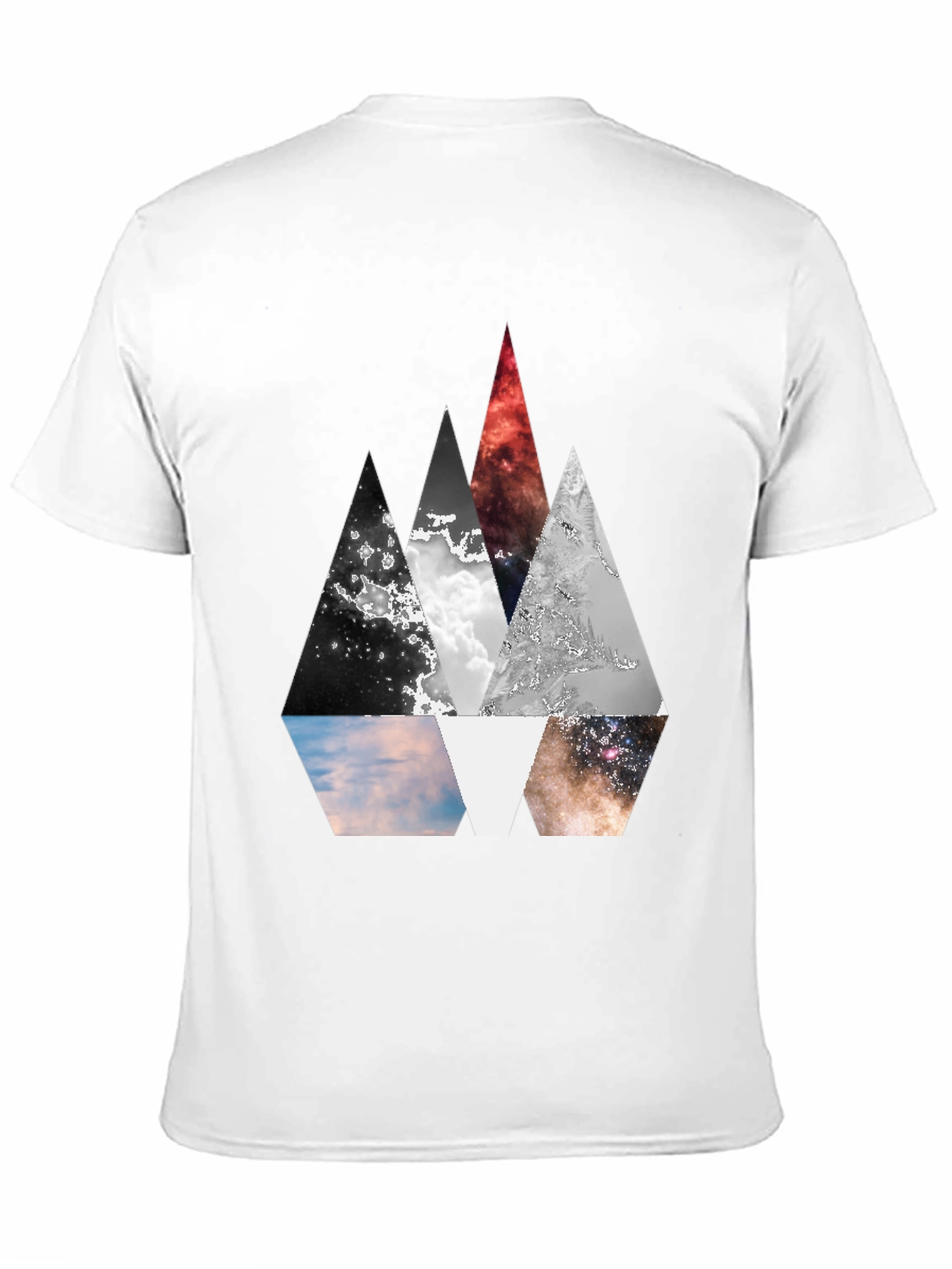 Geometric Mountainscape Graphic Tee - Modern Design