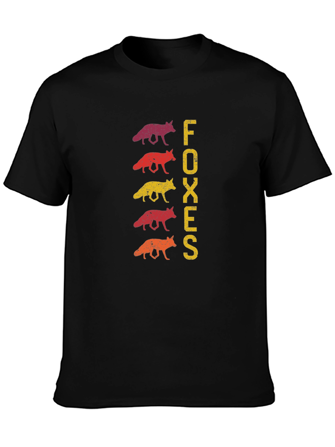 Retro Foxes Graphic Tee - Trendy Animal Lover Shirt