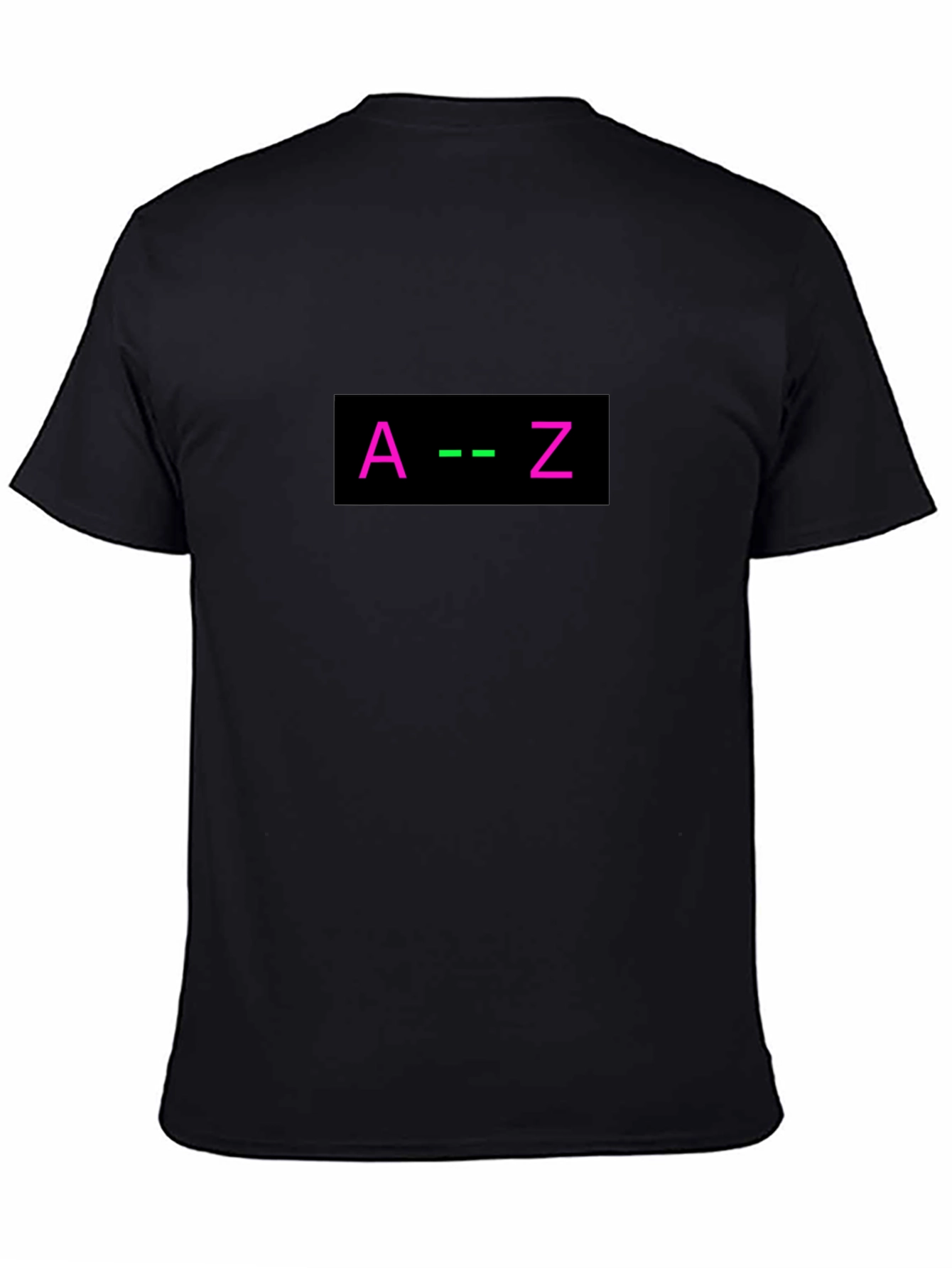 A to Z Graphic Tee - Black Cotton Blend