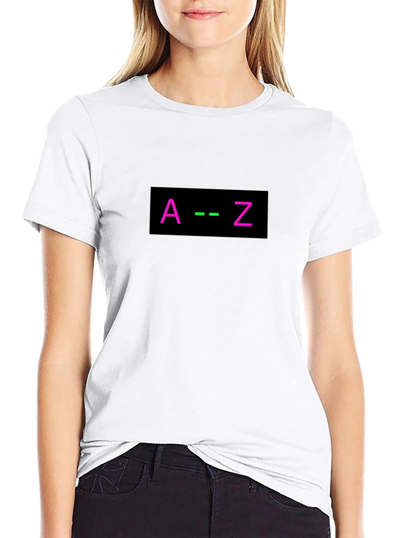 A to Z Graphic Tee - Black Cotton Blend