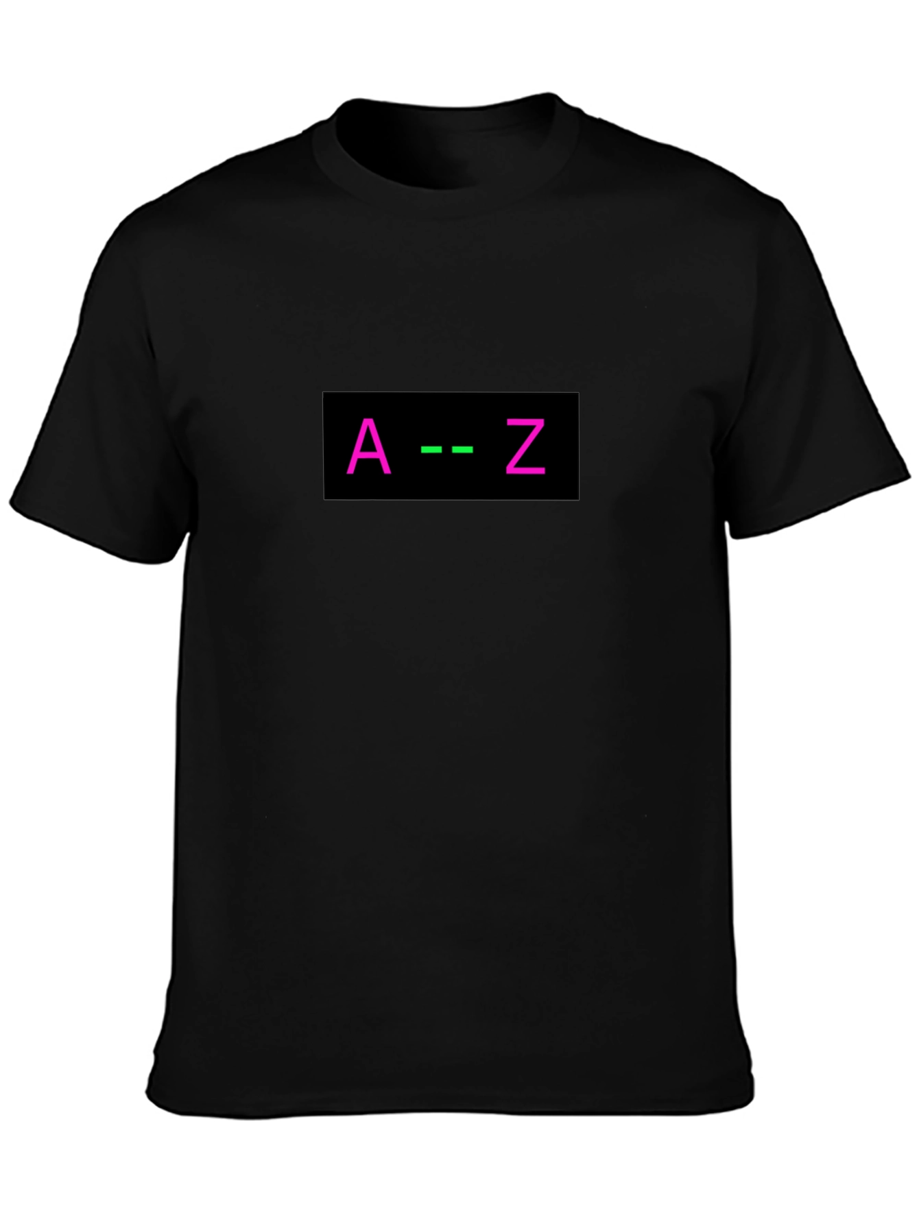 A to Z Graphic Tee - Black Cotton Blend