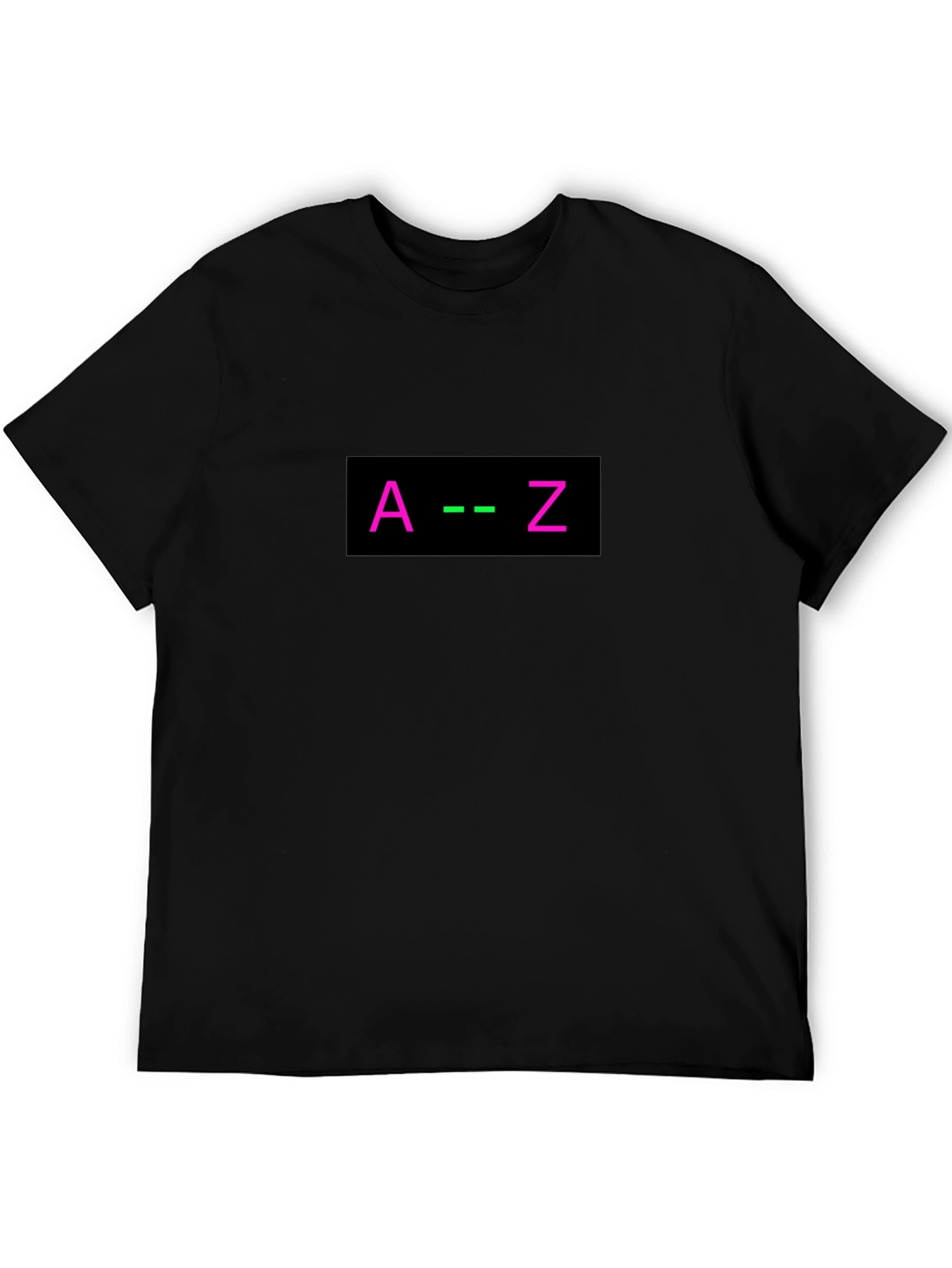 A to Z Graphic Tee - Black Cotton Blend