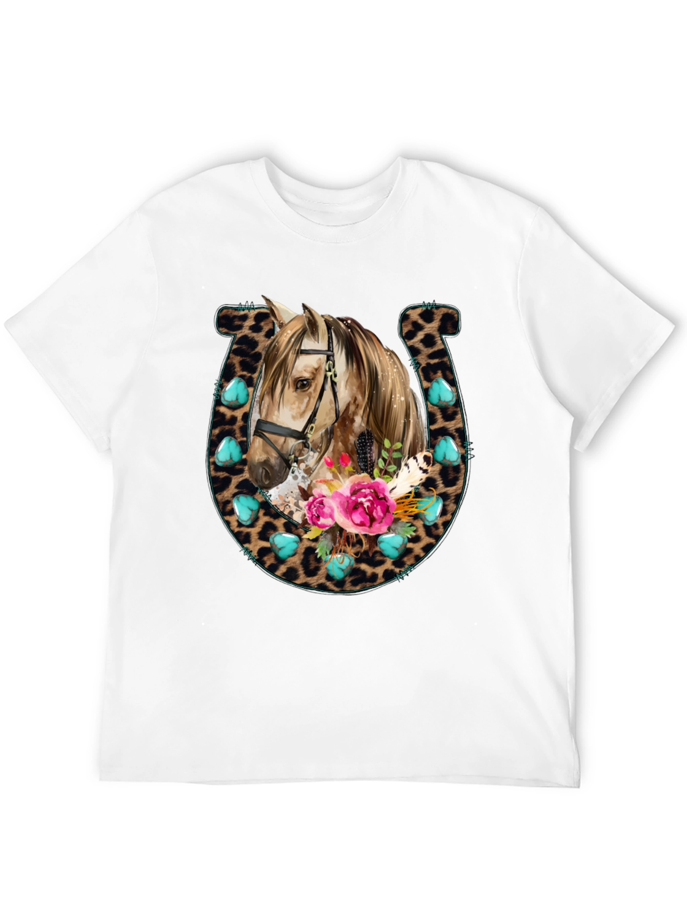 Leopard Horseshoe Horse T-Shirt