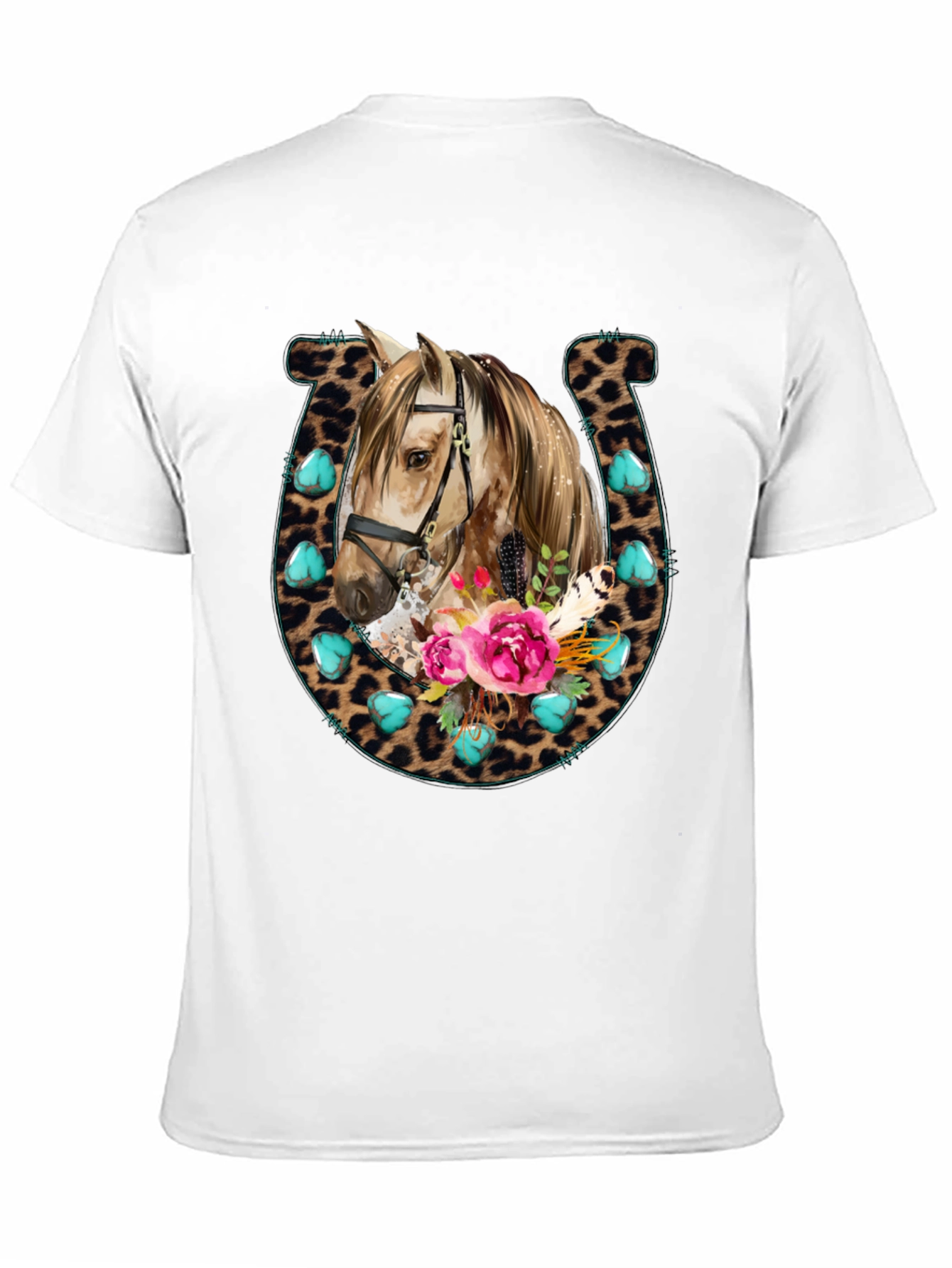 Leopard Horseshoe Horse T-Shirt