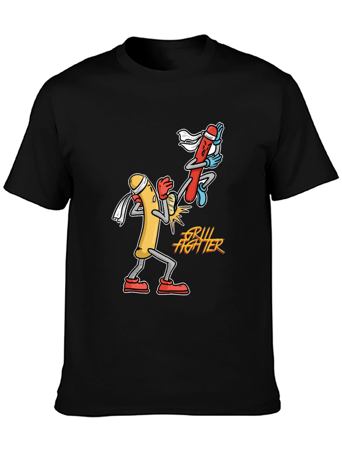 Grill Fighter T-Shirt: Hot Dog Martial Arts!