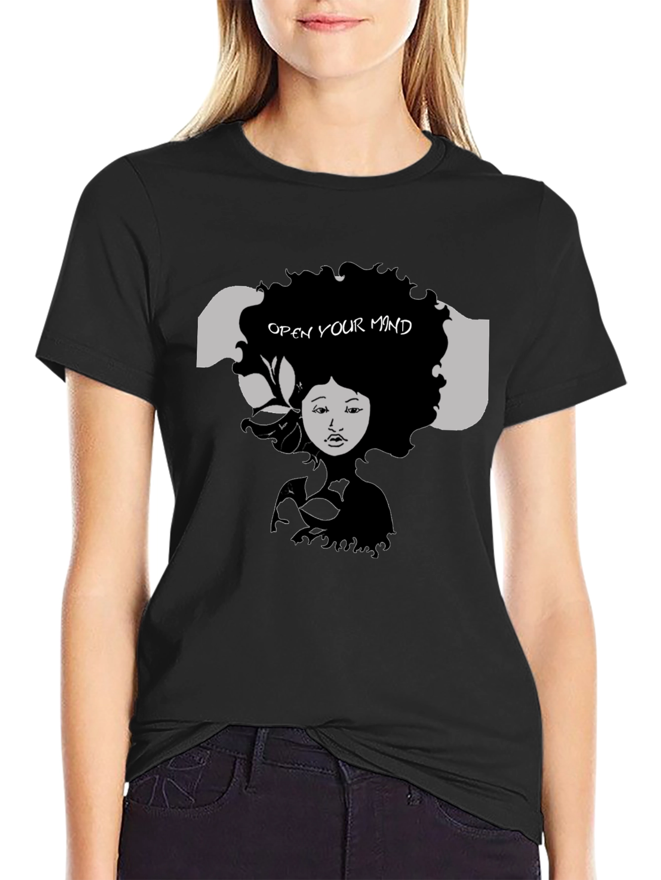 Open Your Mind Graphic Tee - Black Unisex T-Shirt