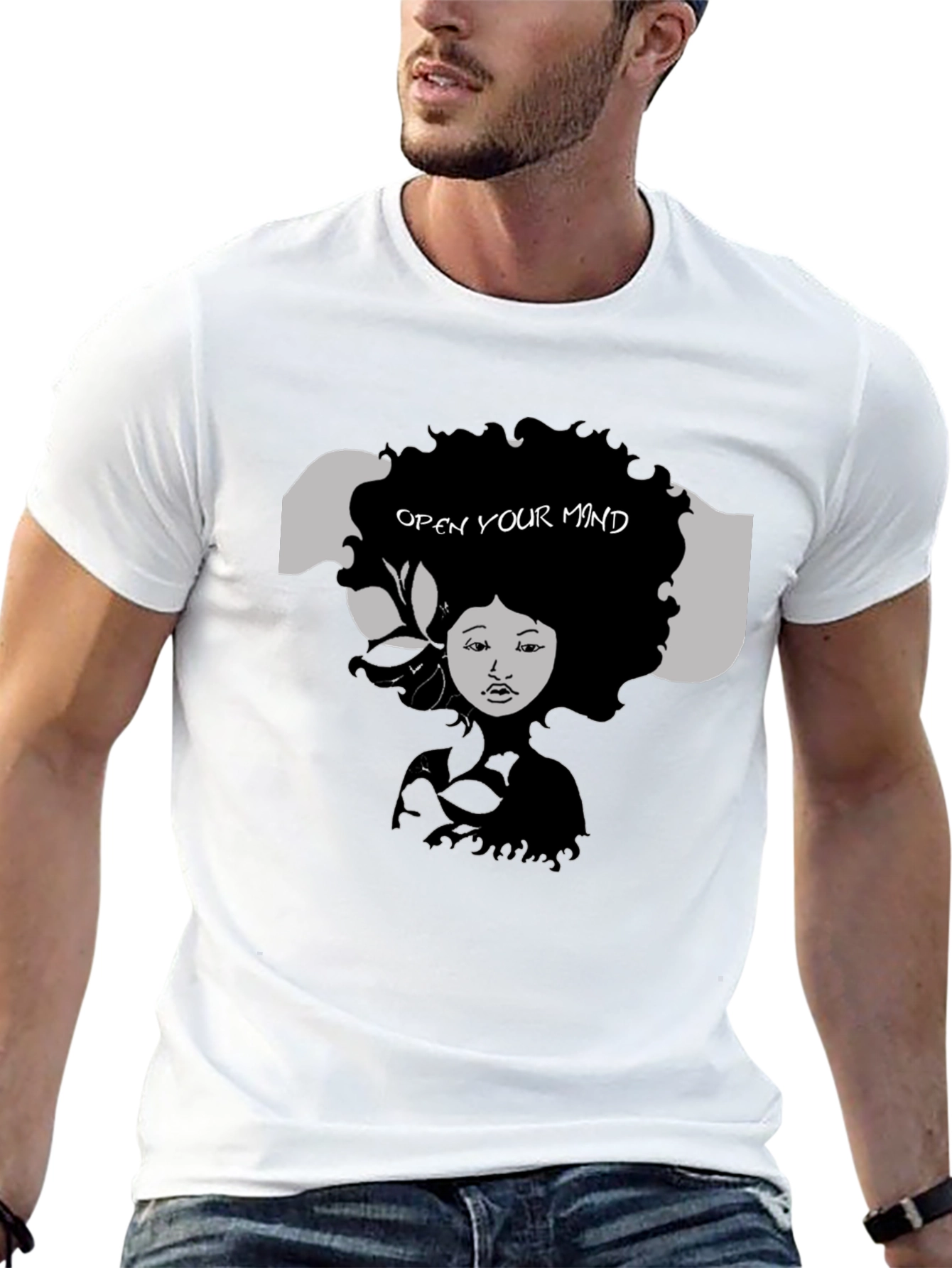 Open Your Mind Graphic Tee - Black Unisex T-Shirt