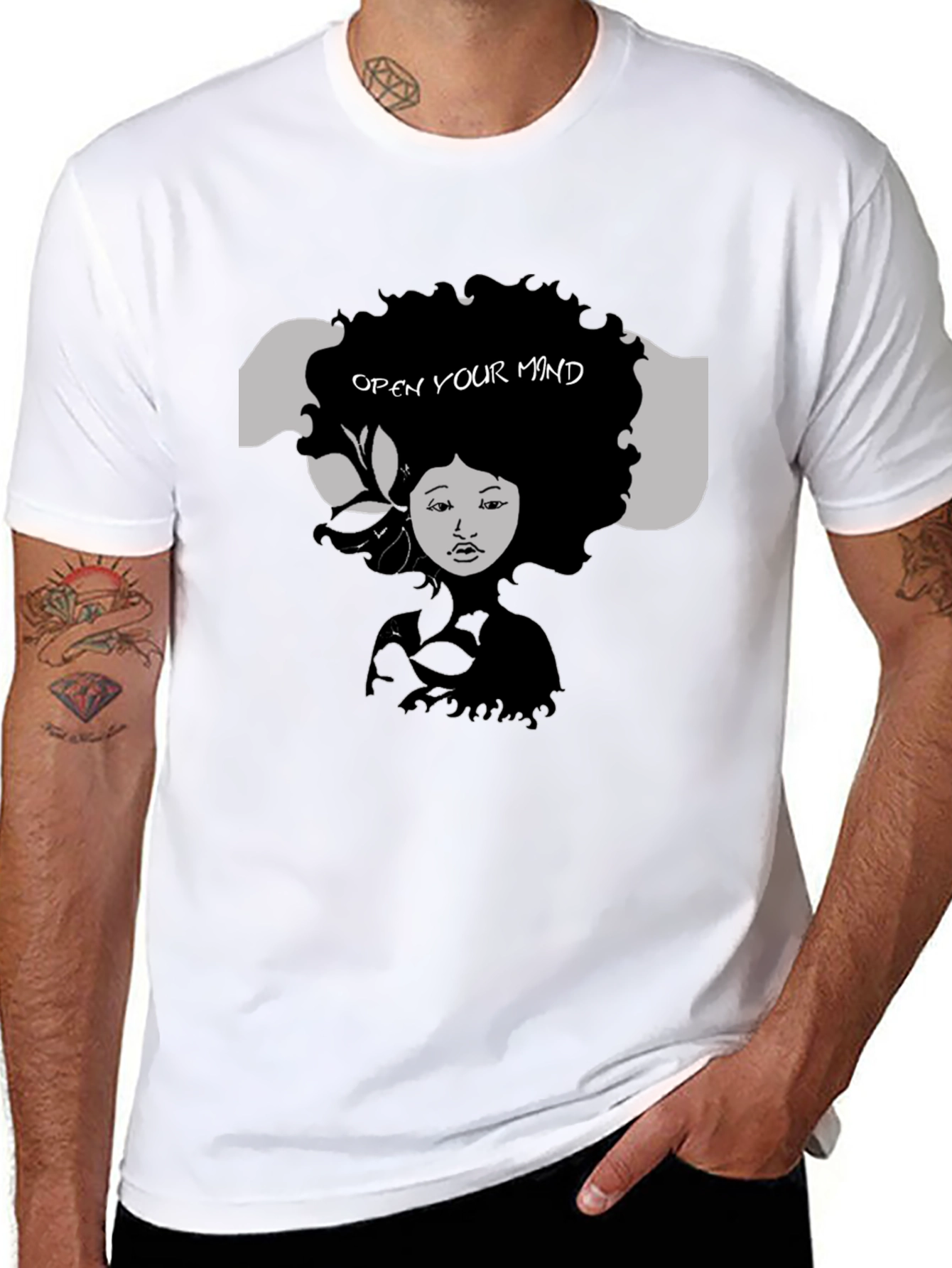 Open Your Mind Graphic Tee - Black Unisex T-Shirt
