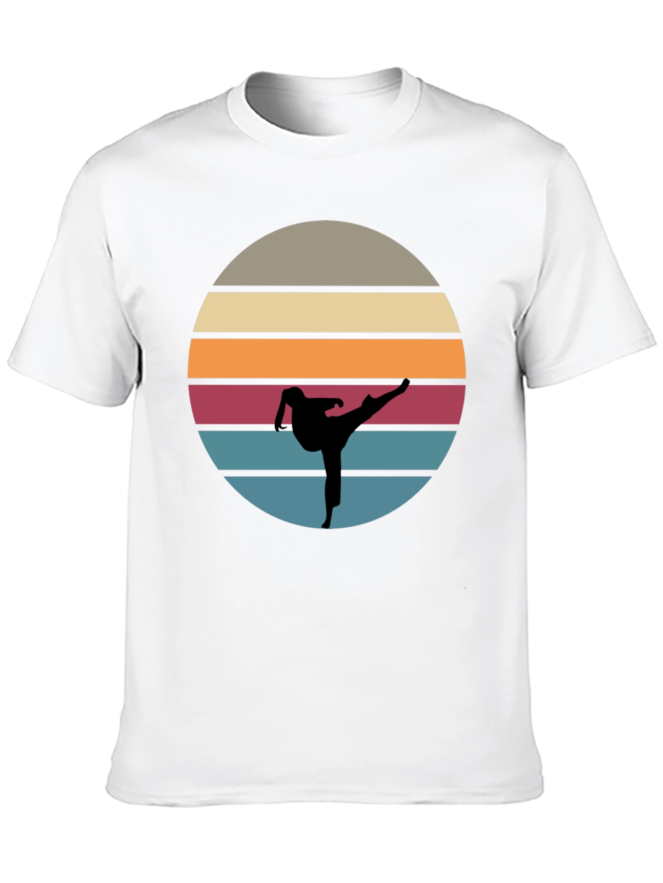 Retro Karate Sunset T-Shirt - Martial Arts Tee