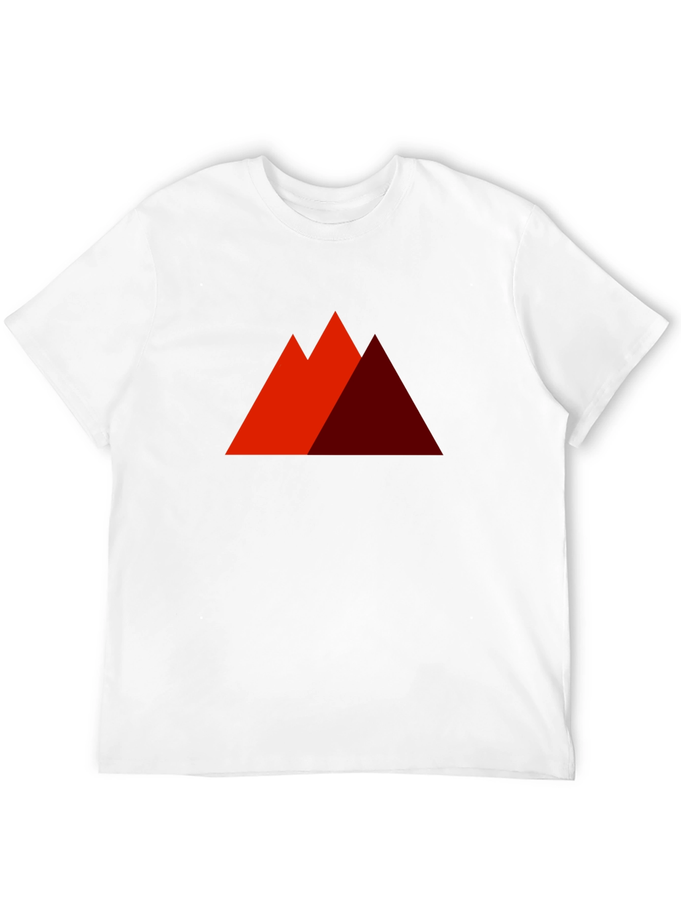 Geometric Mountain Graphic Tee - Modern Casual Shirt