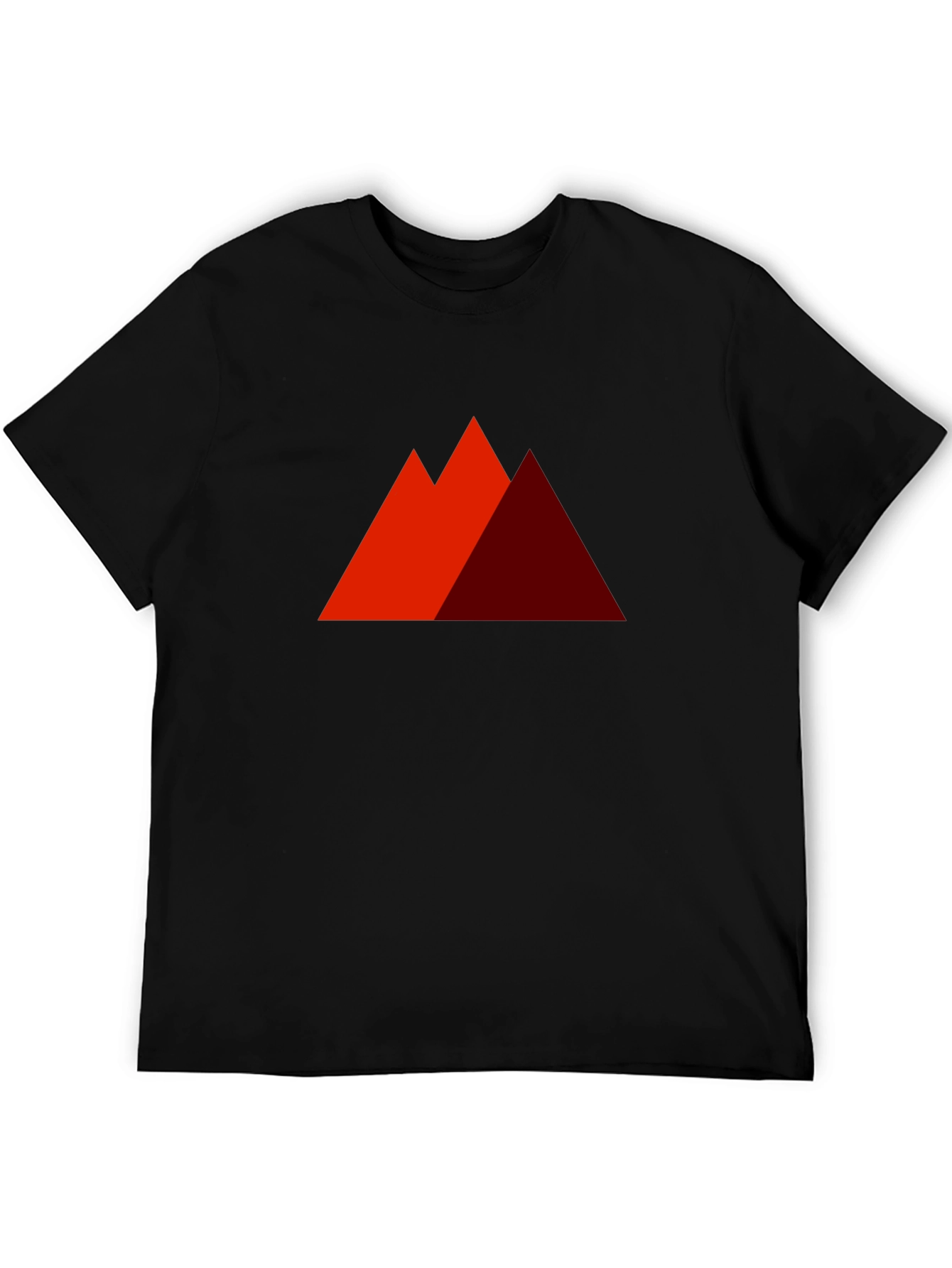 Geometric Mountain Graphic Tee - Modern Casual Shirt