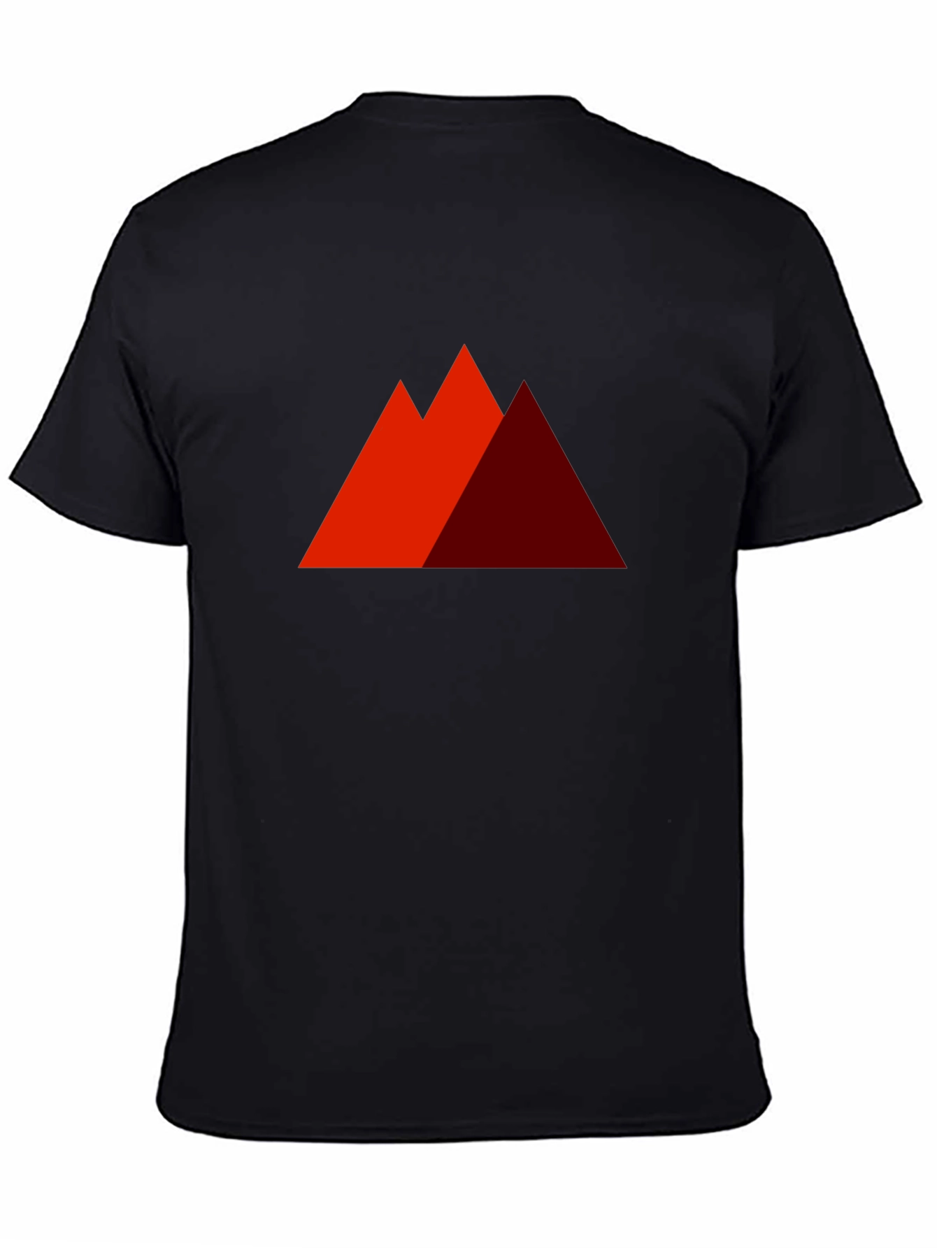 Geometric Mountain Graphic Tee - Modern Casual Shirt
