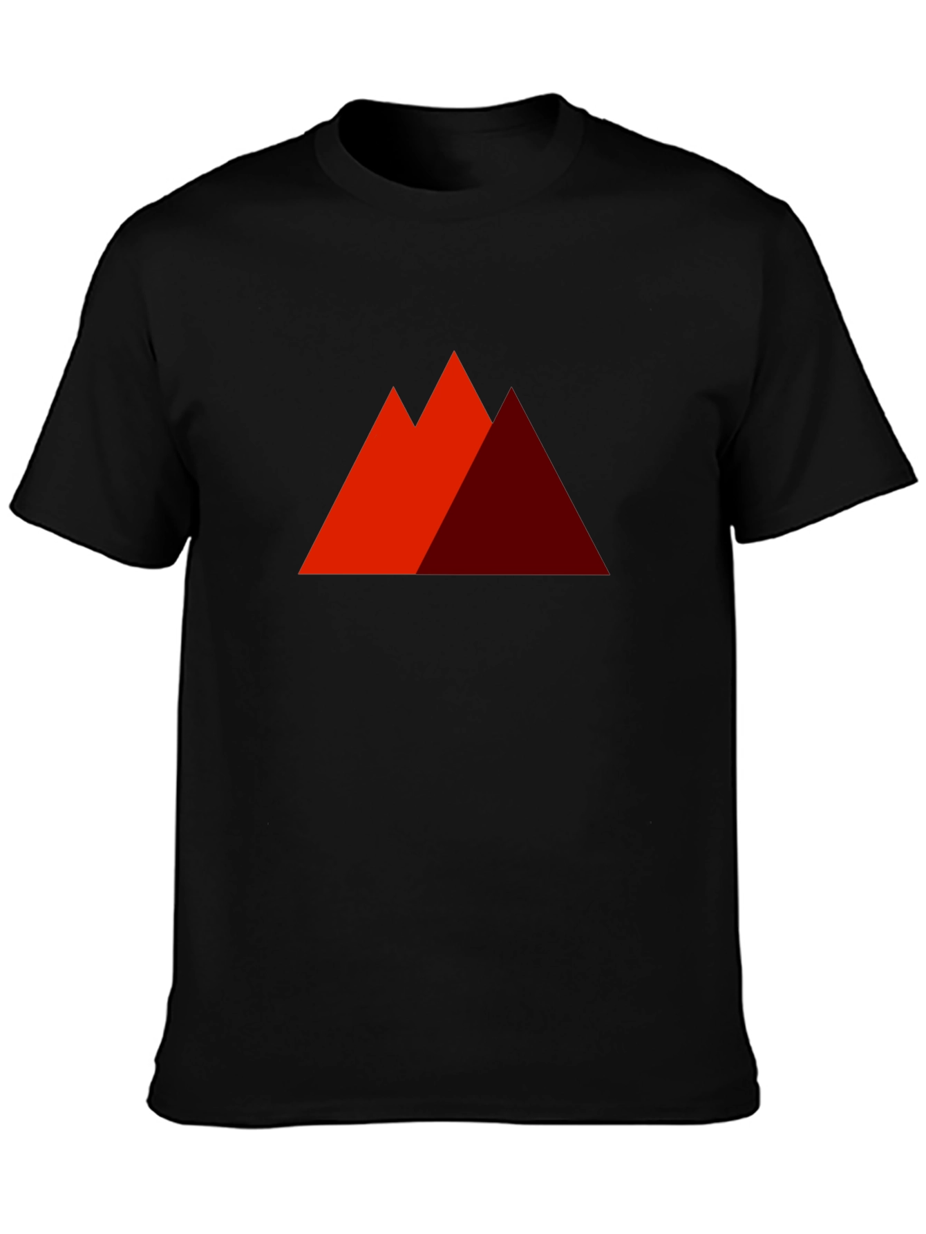 Geometric Mountain Graphic Tee - Modern Casual Shirt