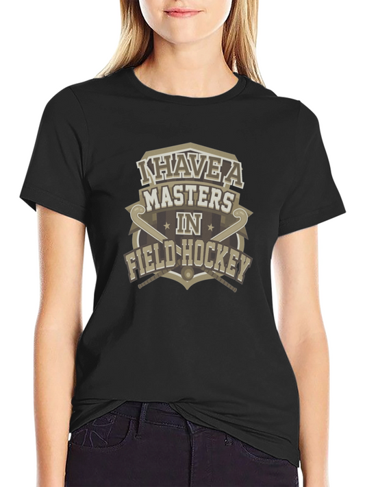Masters in Field Hockey Black T-Shirt