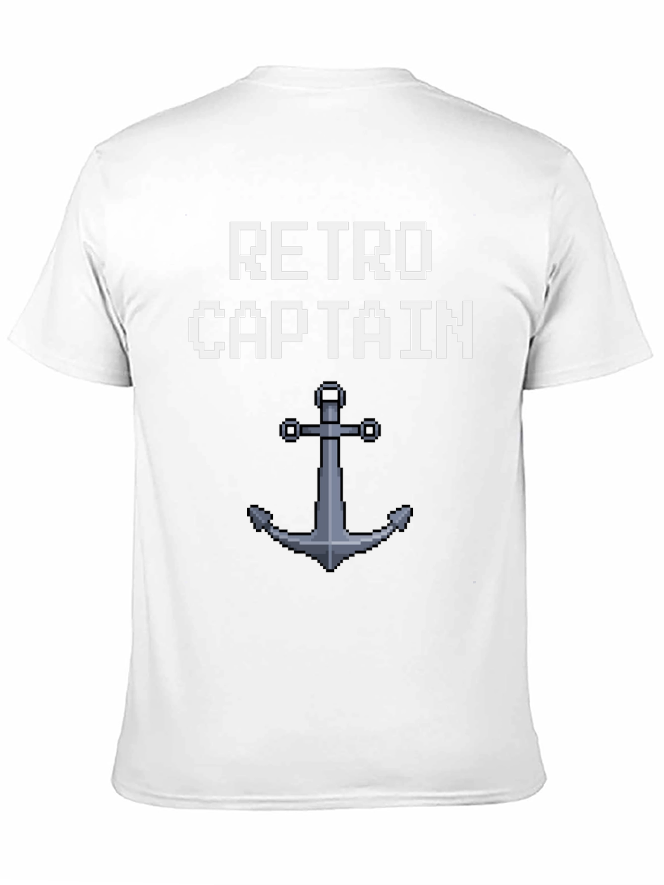 Retro Captain Pixel Art Anchor Graphic Tee