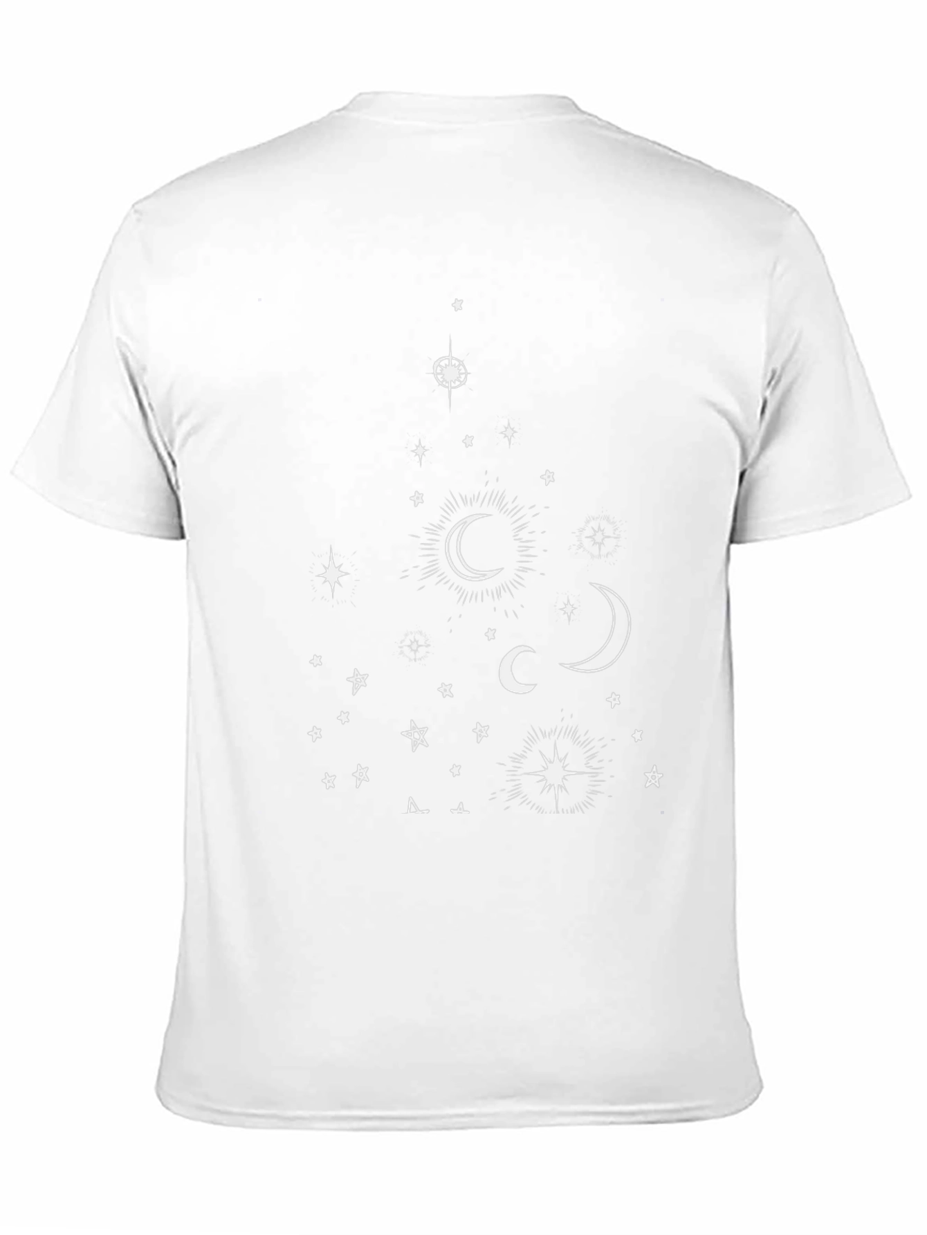 Celestial Print T-Shirt - Black Cotton Tee