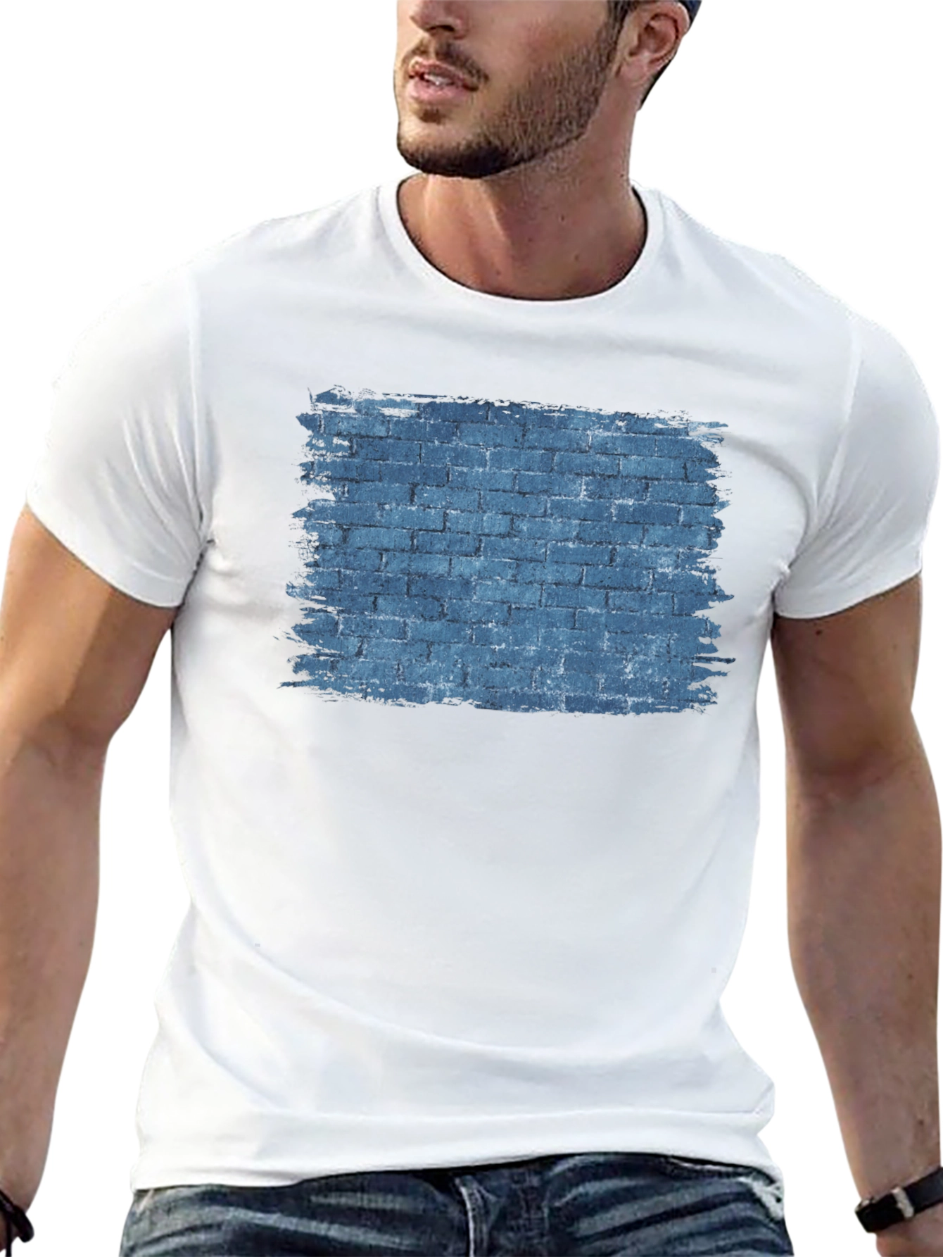 Brick Wall Graphic Tee - Mens Black T-Shirt
