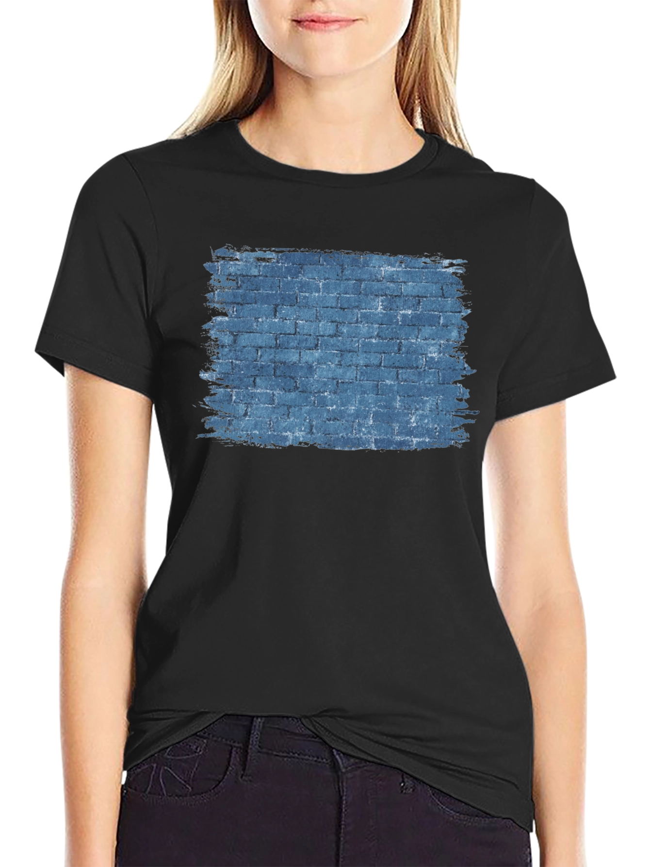 Brick Wall Graphic Tee - Mens Black T-Shirt