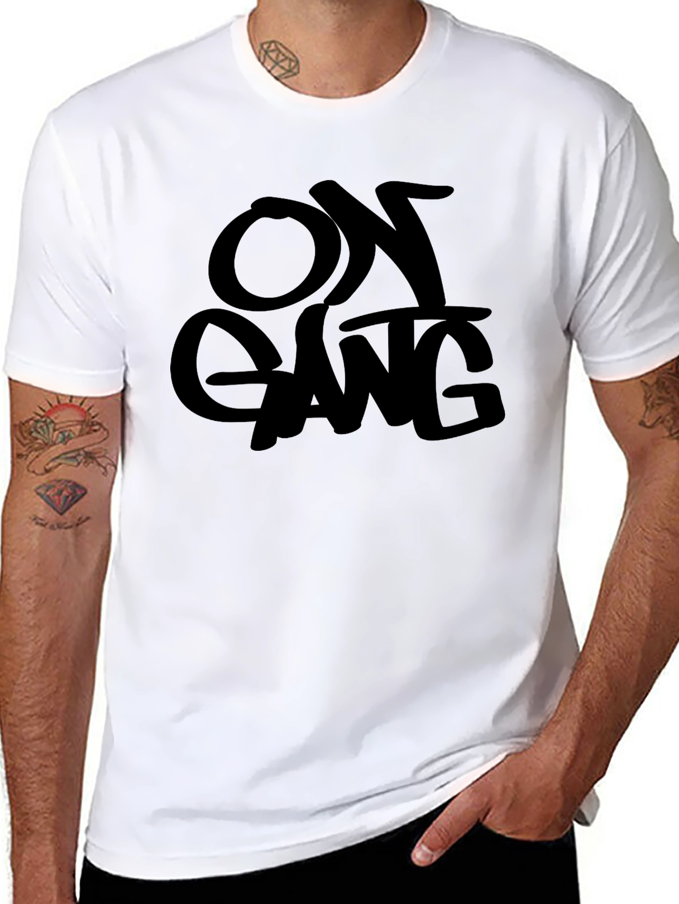 On Gang Graphic T-Shirt - Black