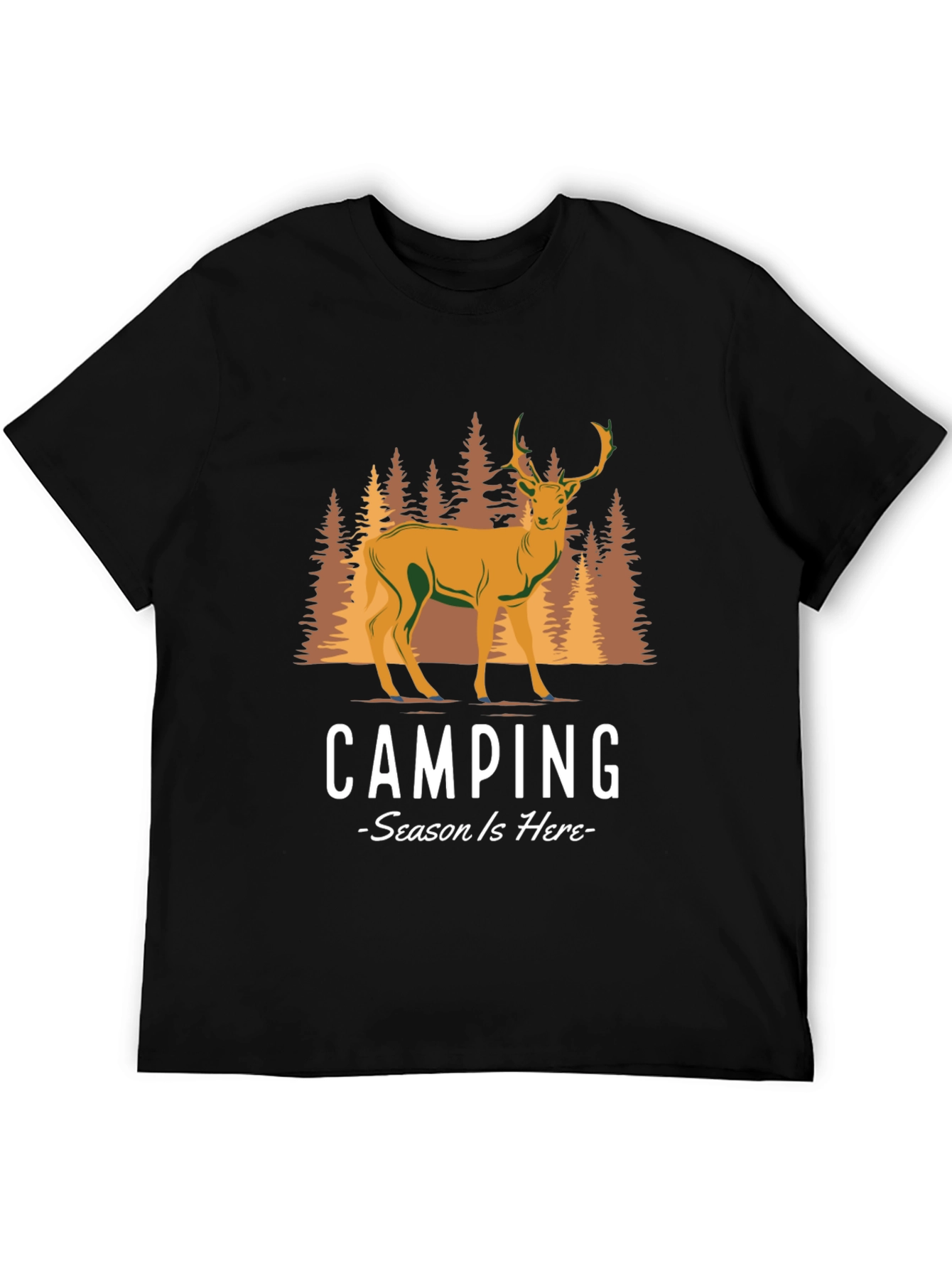 Camping Season Deer Graphic Tee