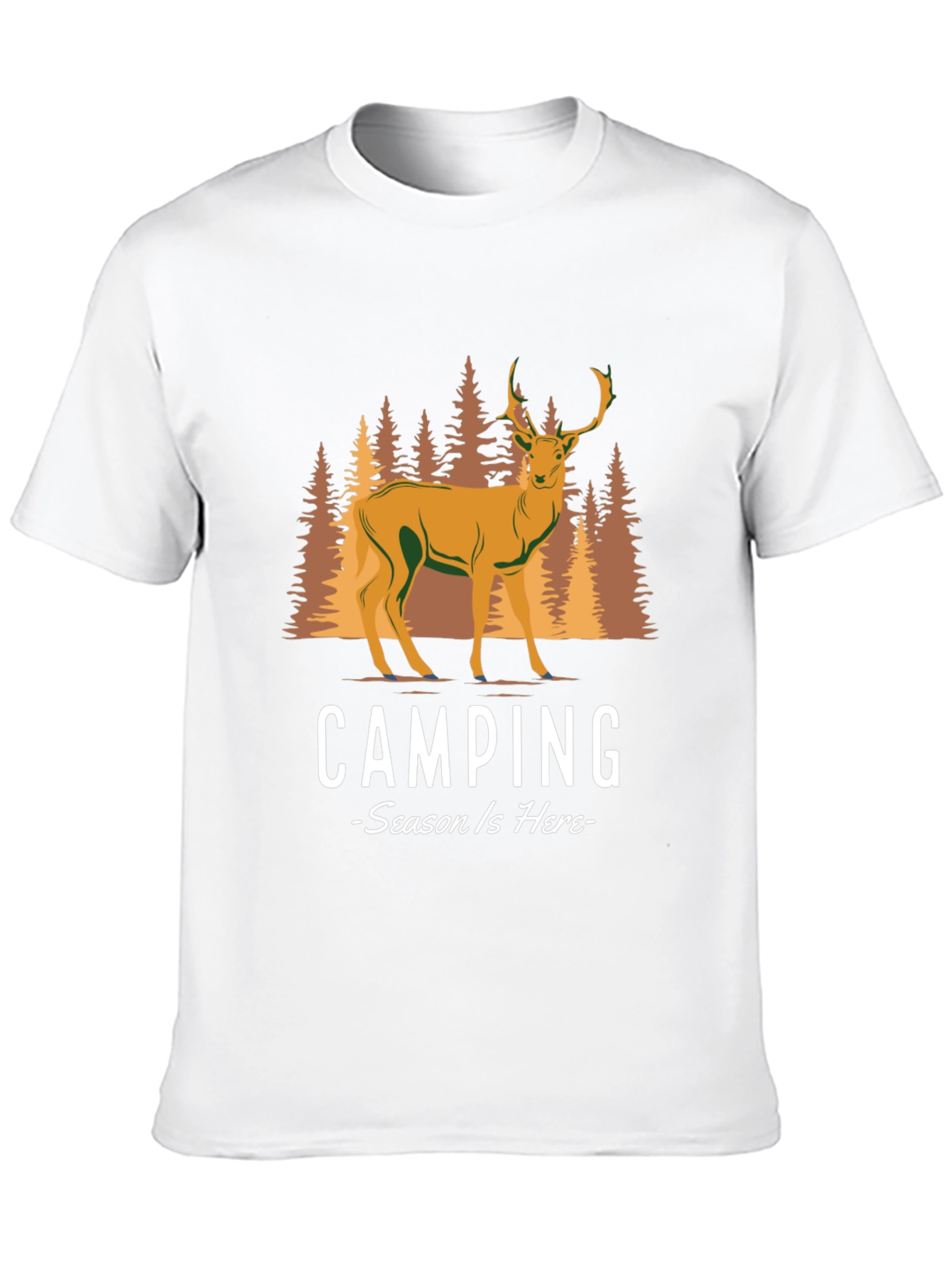 Camping Season Deer Graphic Tee