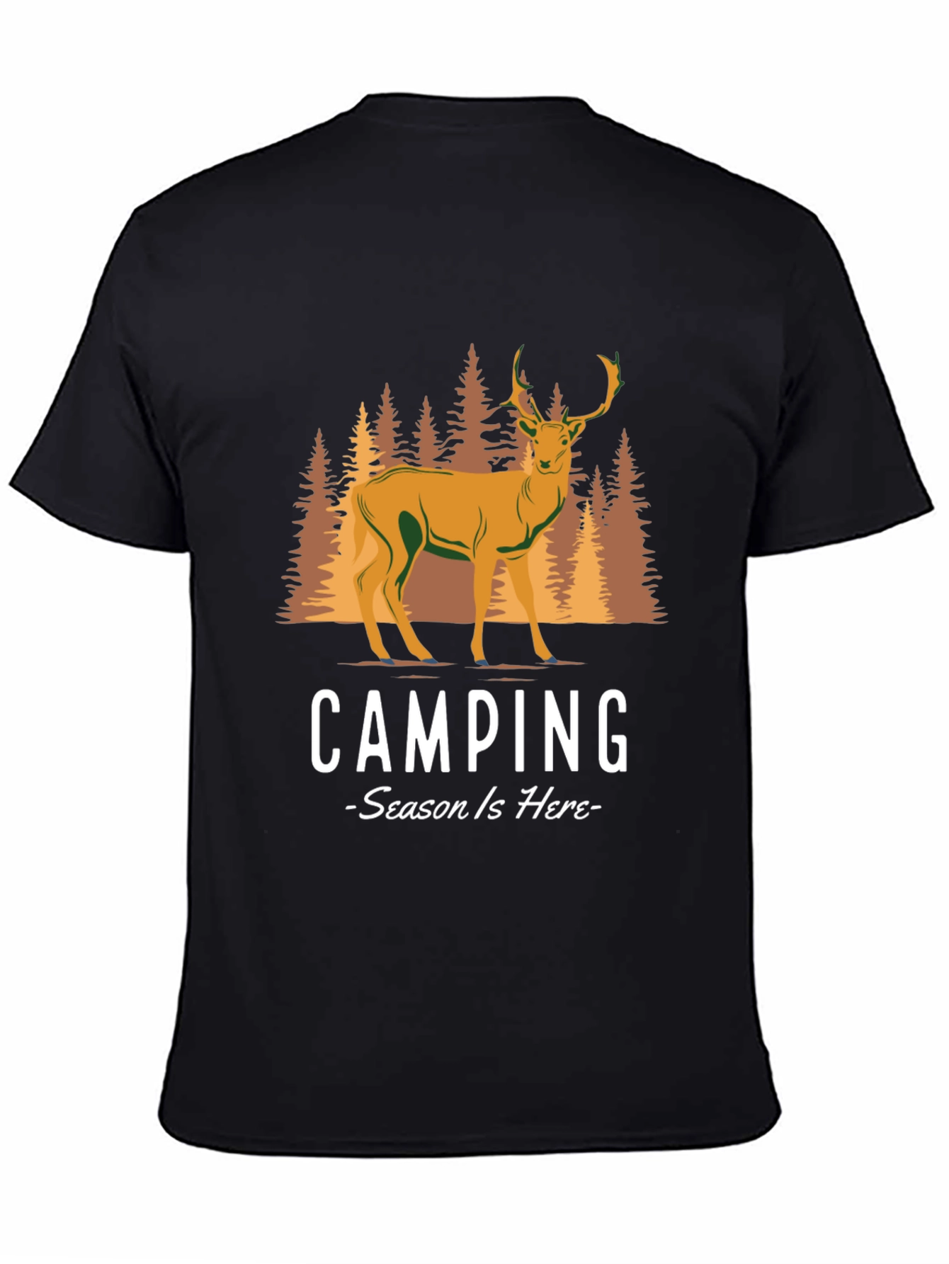 Camping Season Deer Graphic Tee