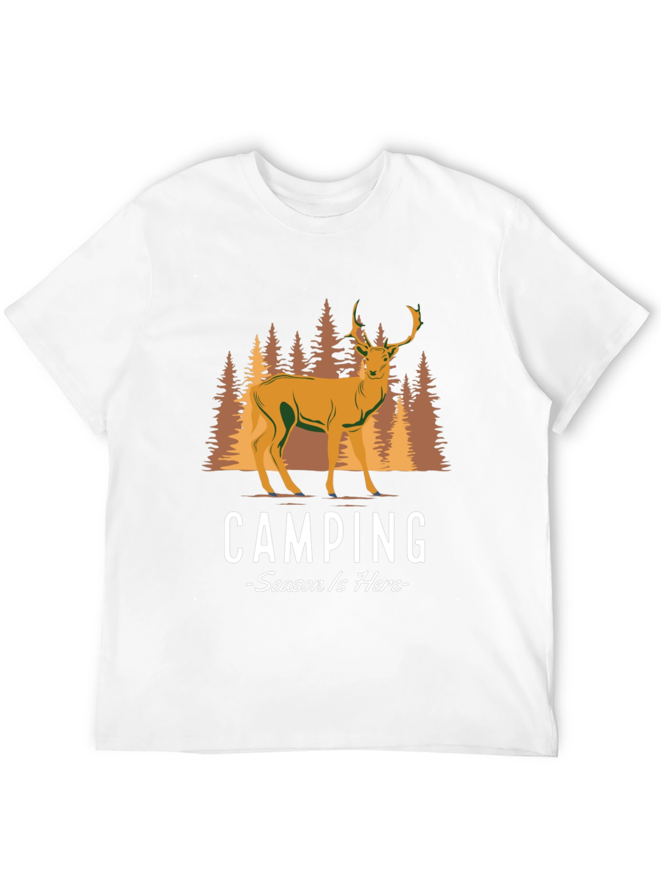 Camping Season Deer Graphic Tee